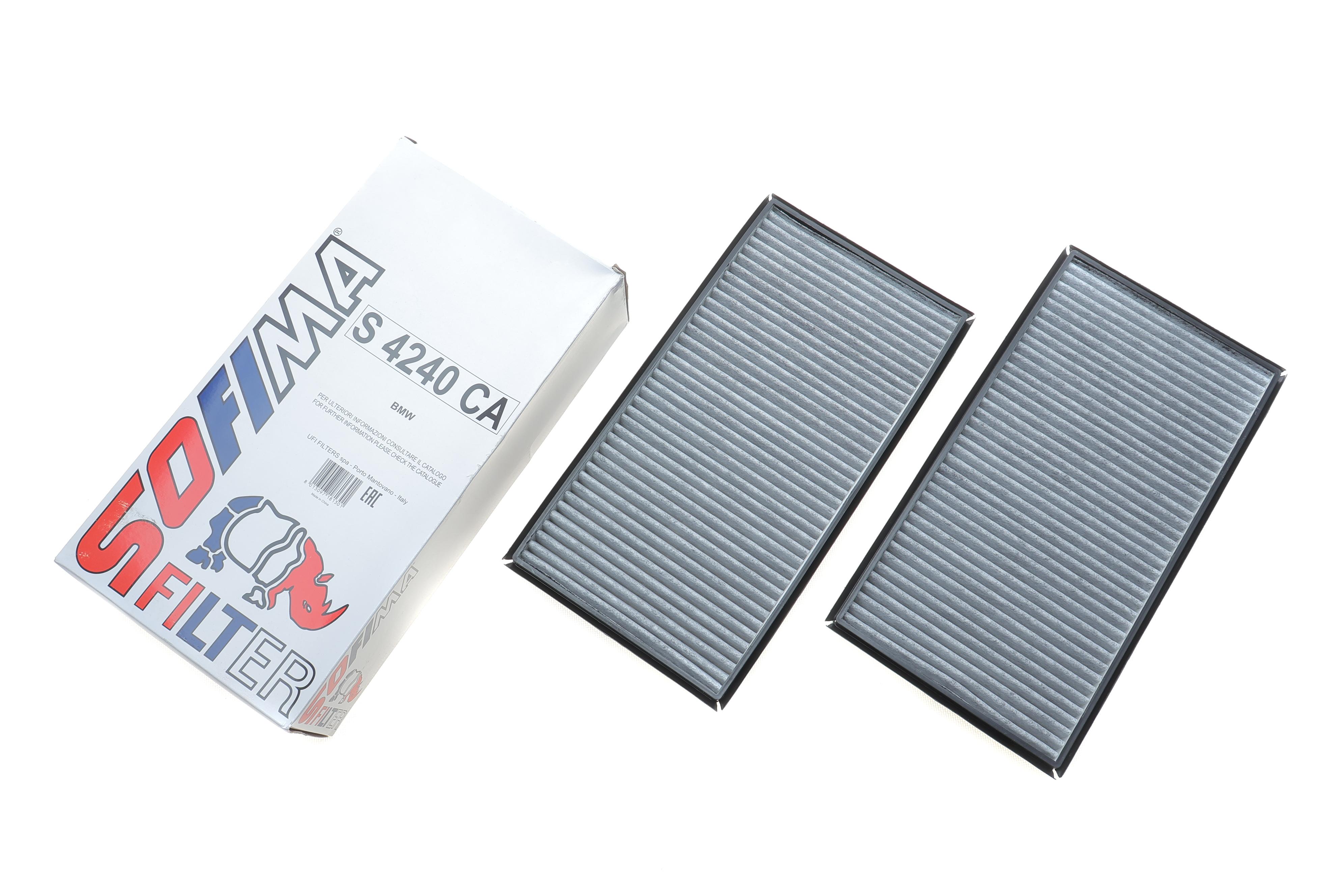 Фільтр салону BMW 7 (E65/66/67) 01-08 (вугільний) (к-кт 2шт.)