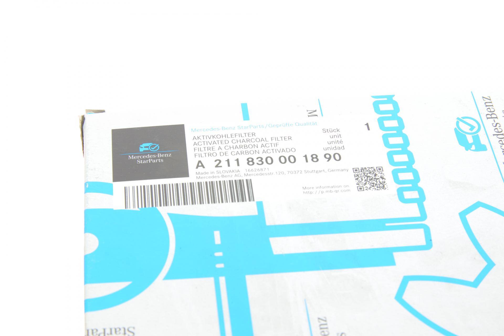 Фільтр салону MB E-class (W211) 02-13 (вугільний)