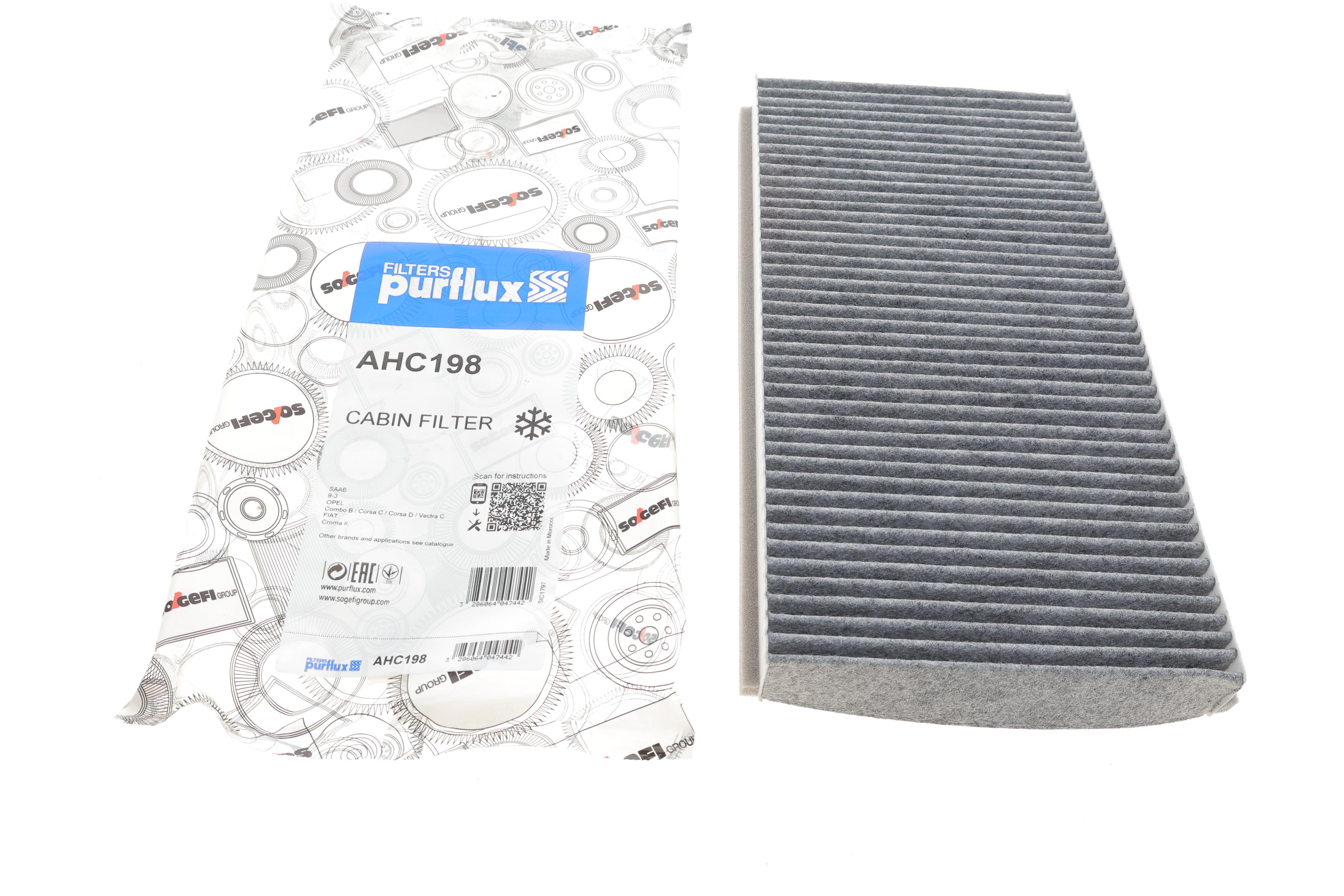 Фільтр салону Opel Combo 1.3CDT/1.7DI/CDTI 01- (вугільний)