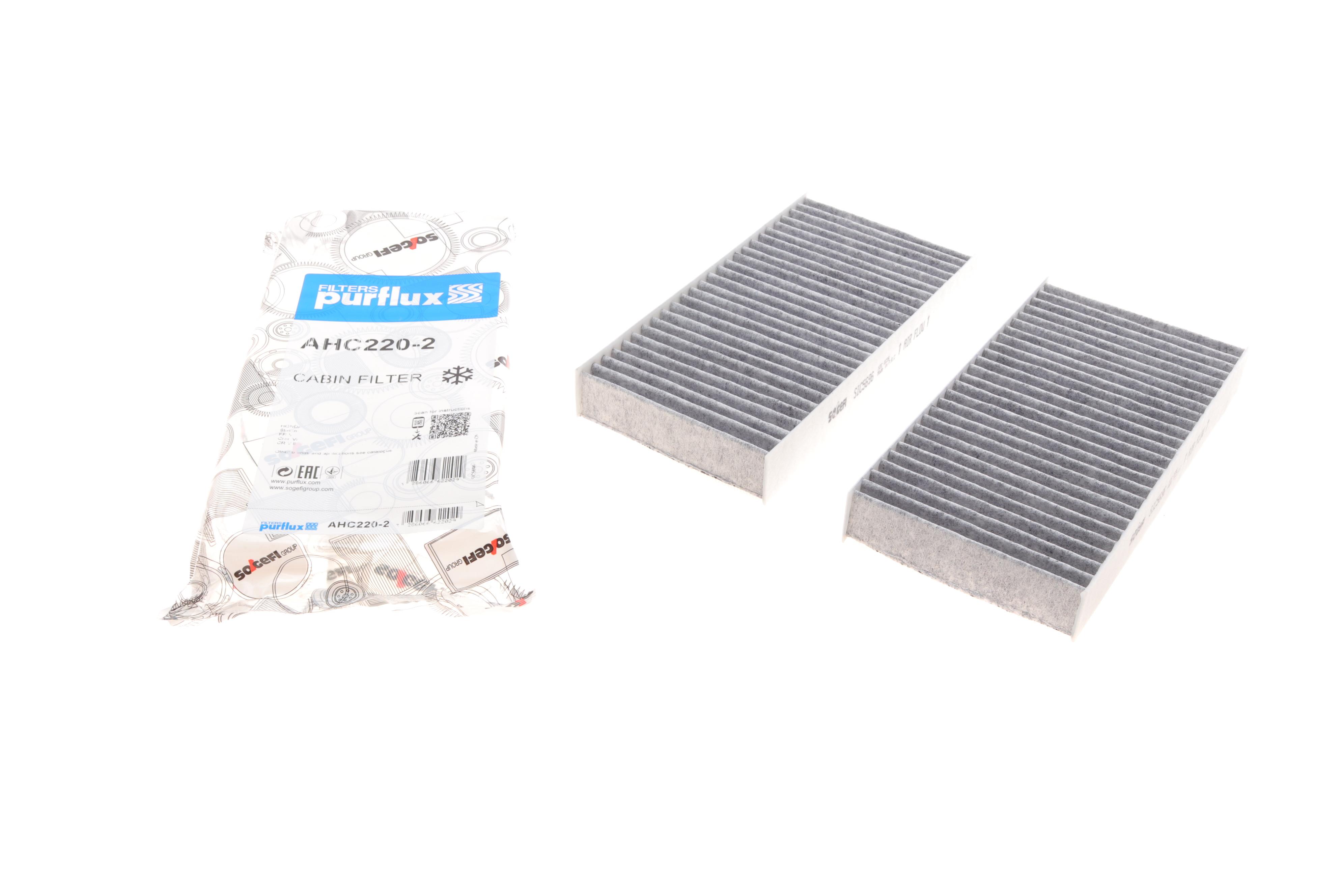 Фільтр салону Honda Civic 00-06/CR-V 01-12 (вугільний) (к-кт 2 шт.)