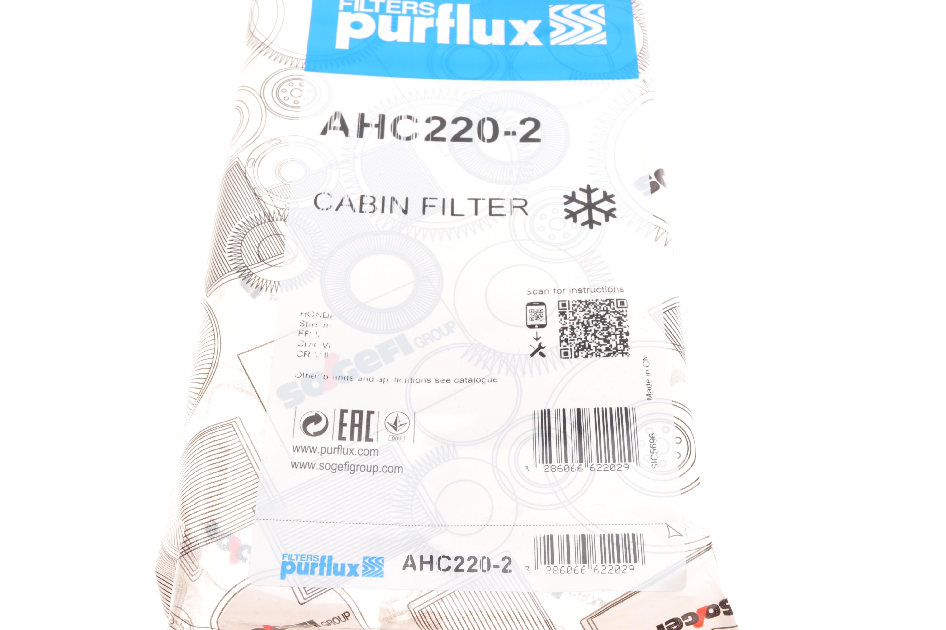 Фільтр салону Honda Civic 00-06/CR-V 01-12 (вугільний) (к-кт 2 шт.)