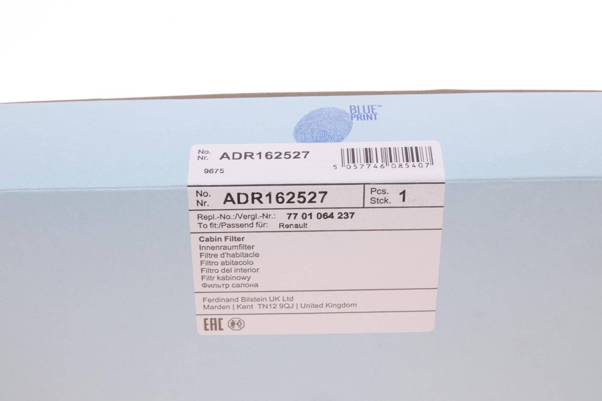 Фільтр салону Renault Scenic II 03-09 (вугільний)