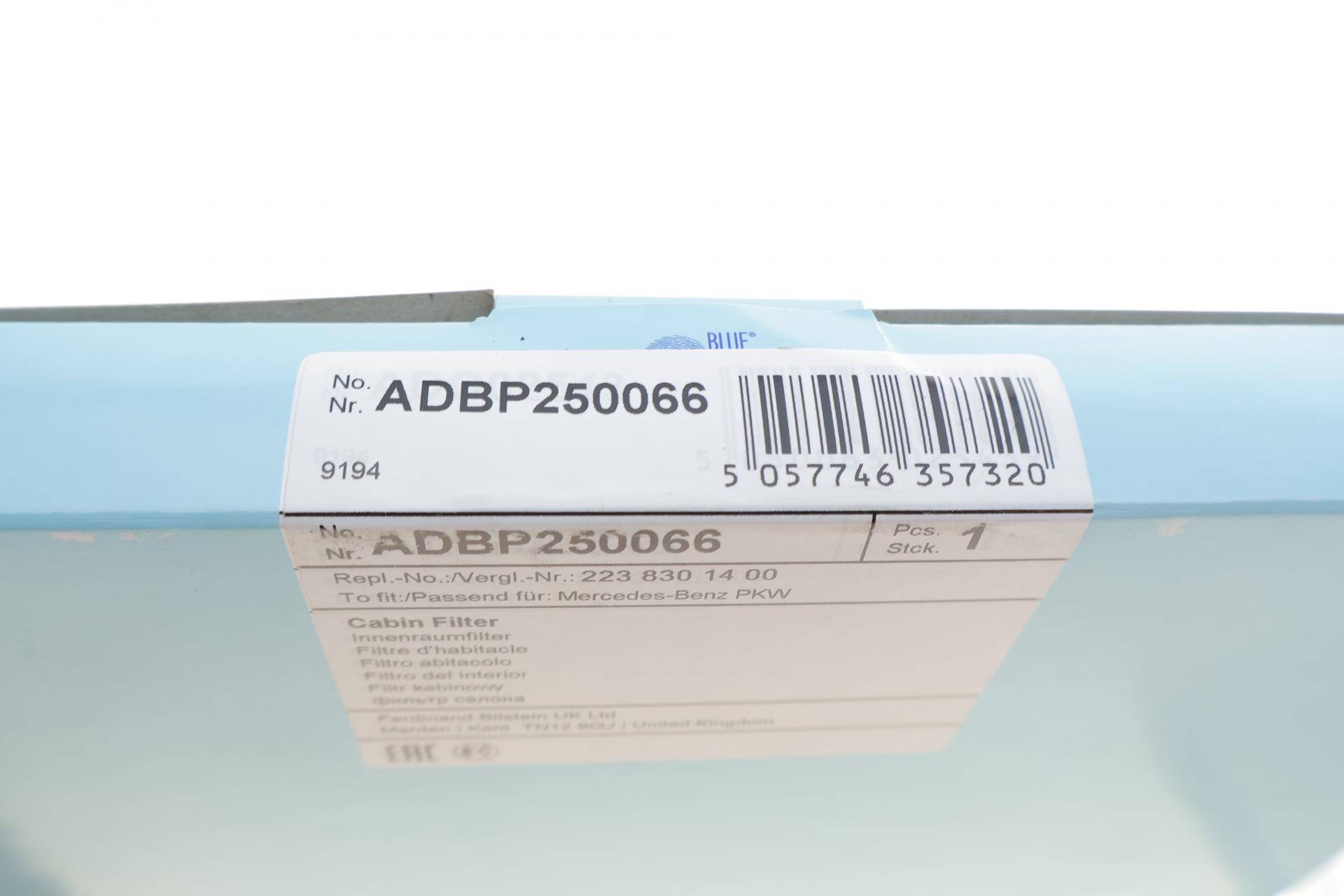 Фільтр салону MB S-class (W223) 20-