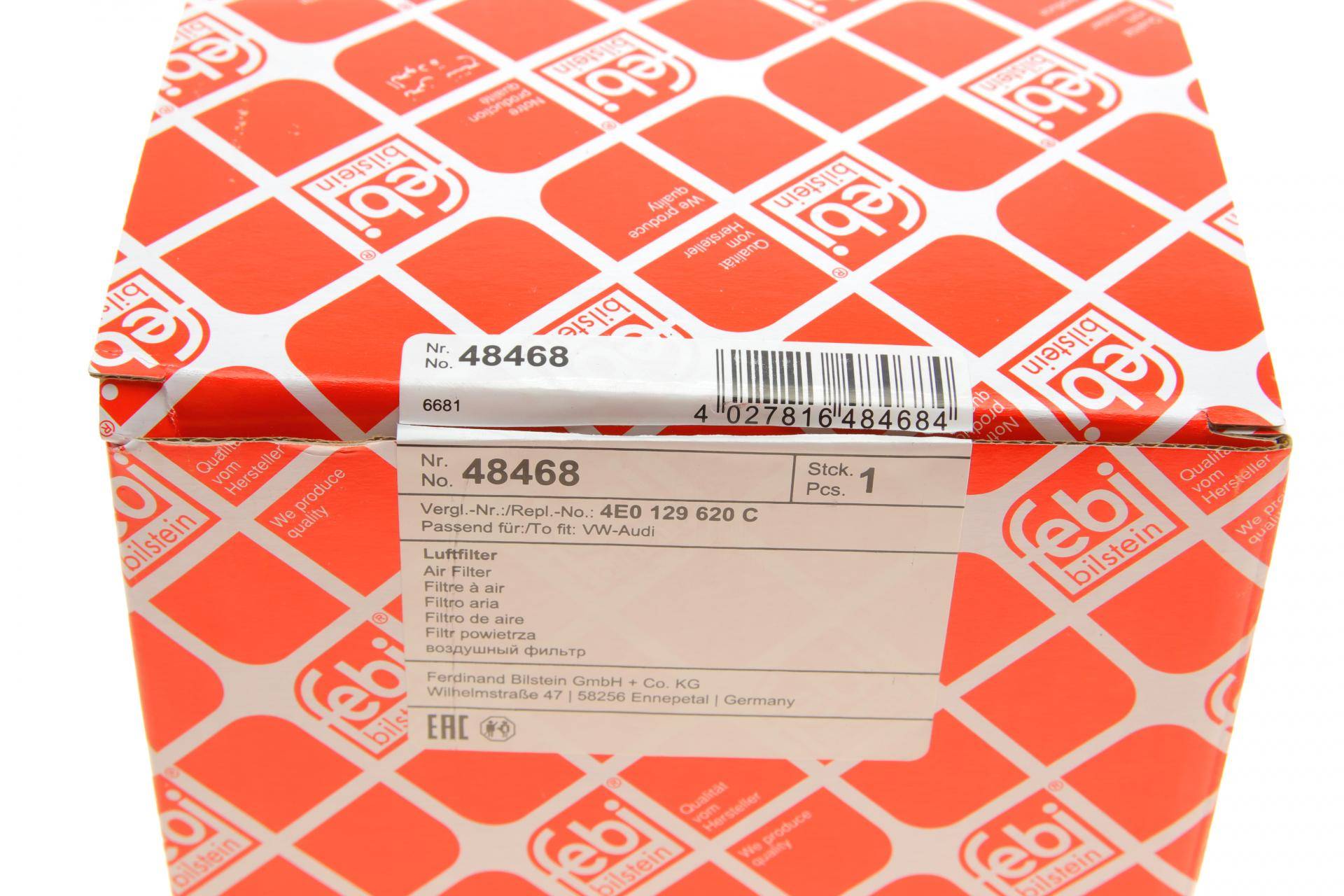 Фільтр повітряний Audi A8 2.8-4.2FSI/3.0TDI 02-10