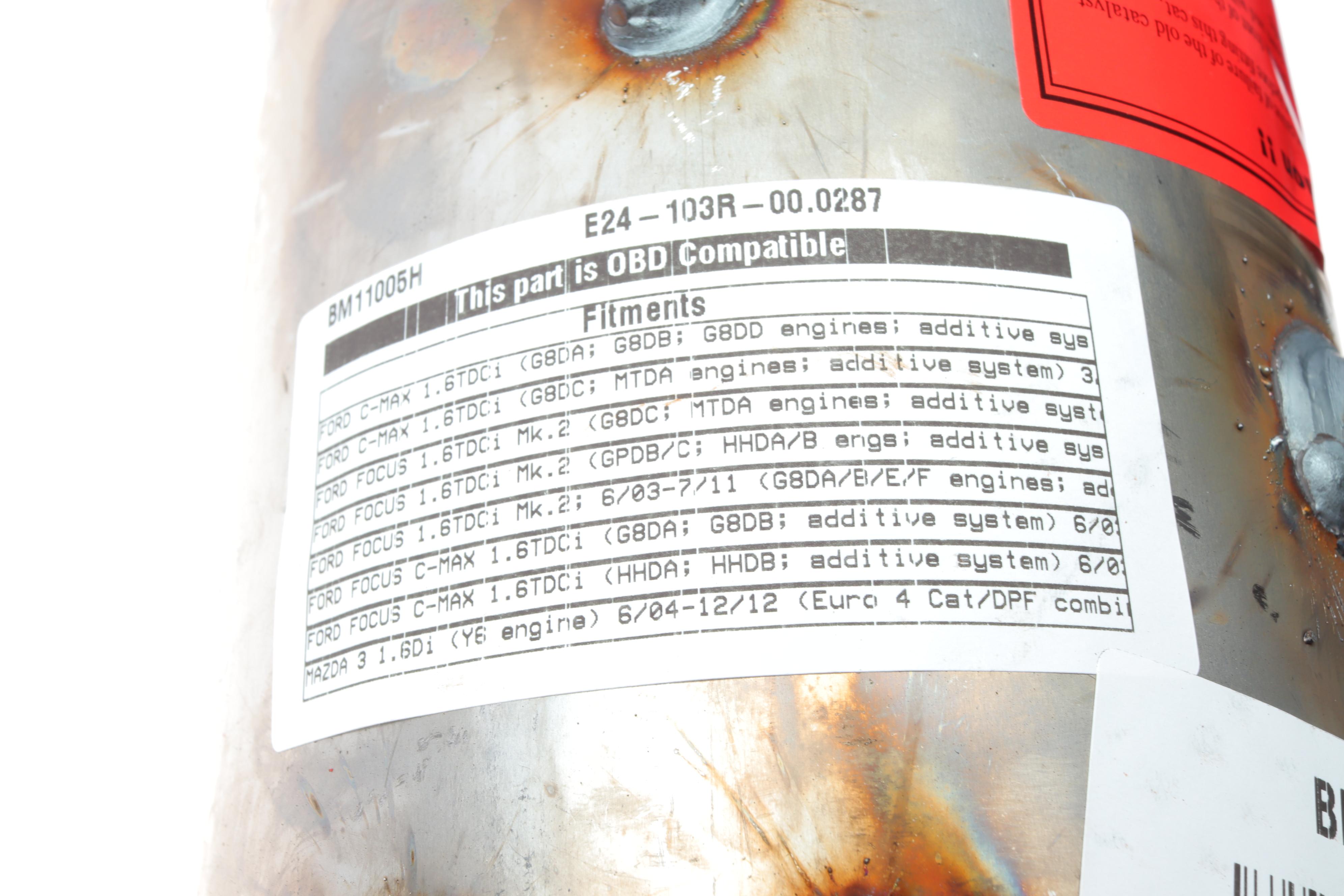 Фільтр сажовий Ford Focus/C-Max 1.6TDCi 04-12/Volvo C30/S40/S80 1.6D 05-12