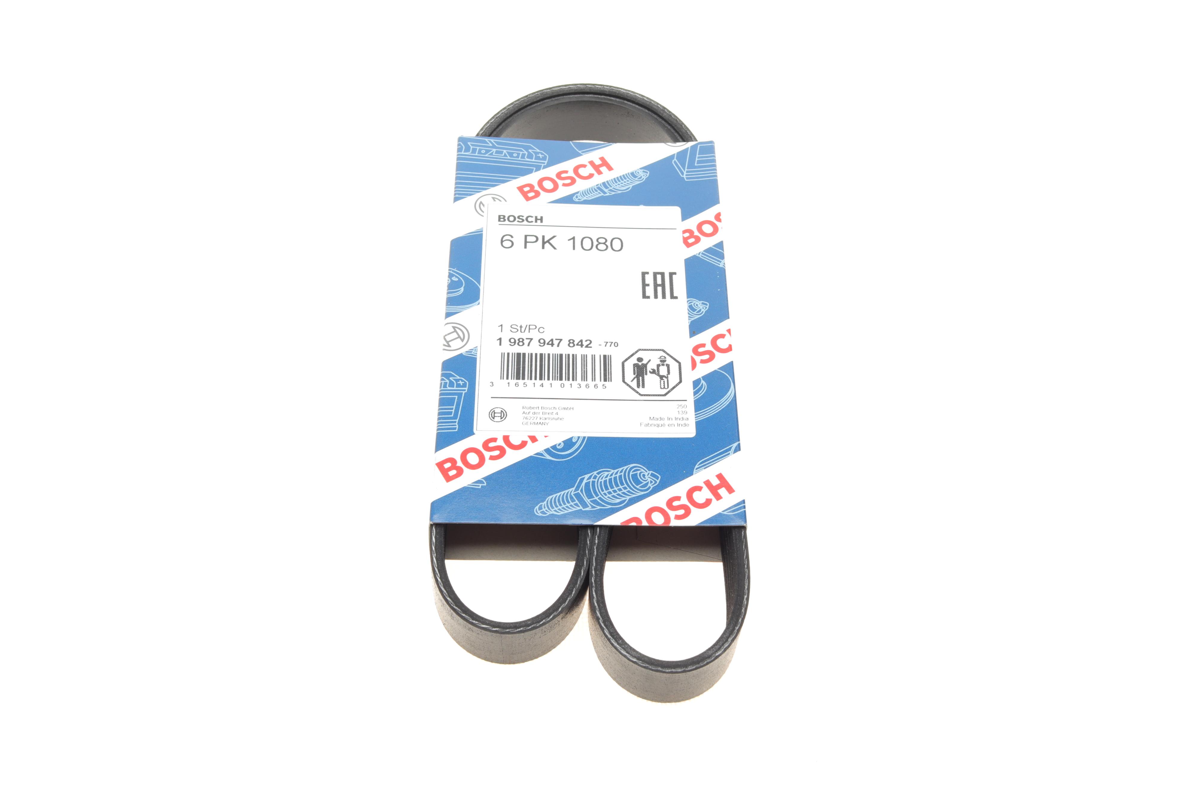 Ремінь генератора VW Crafter 2.0TDI 11-16/Golf 1.4/1.6 97-05/Audi A1/A2/A4 1.4-2.0 01-18 (6PK1080)