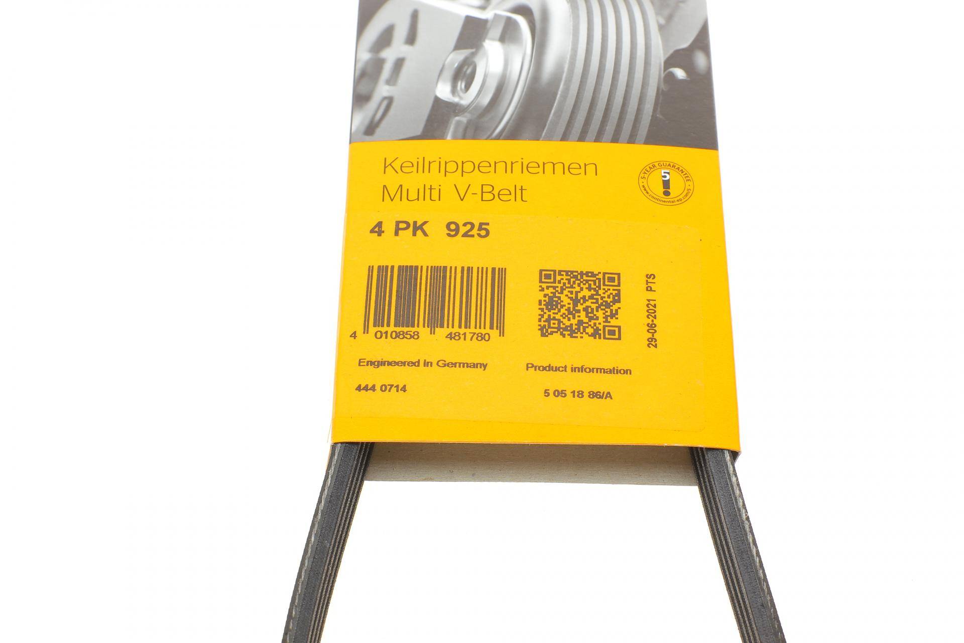 Ремінь генератора Renault Kangoo/Nissan Kubistar 1.2 16V 97- (4PK925)