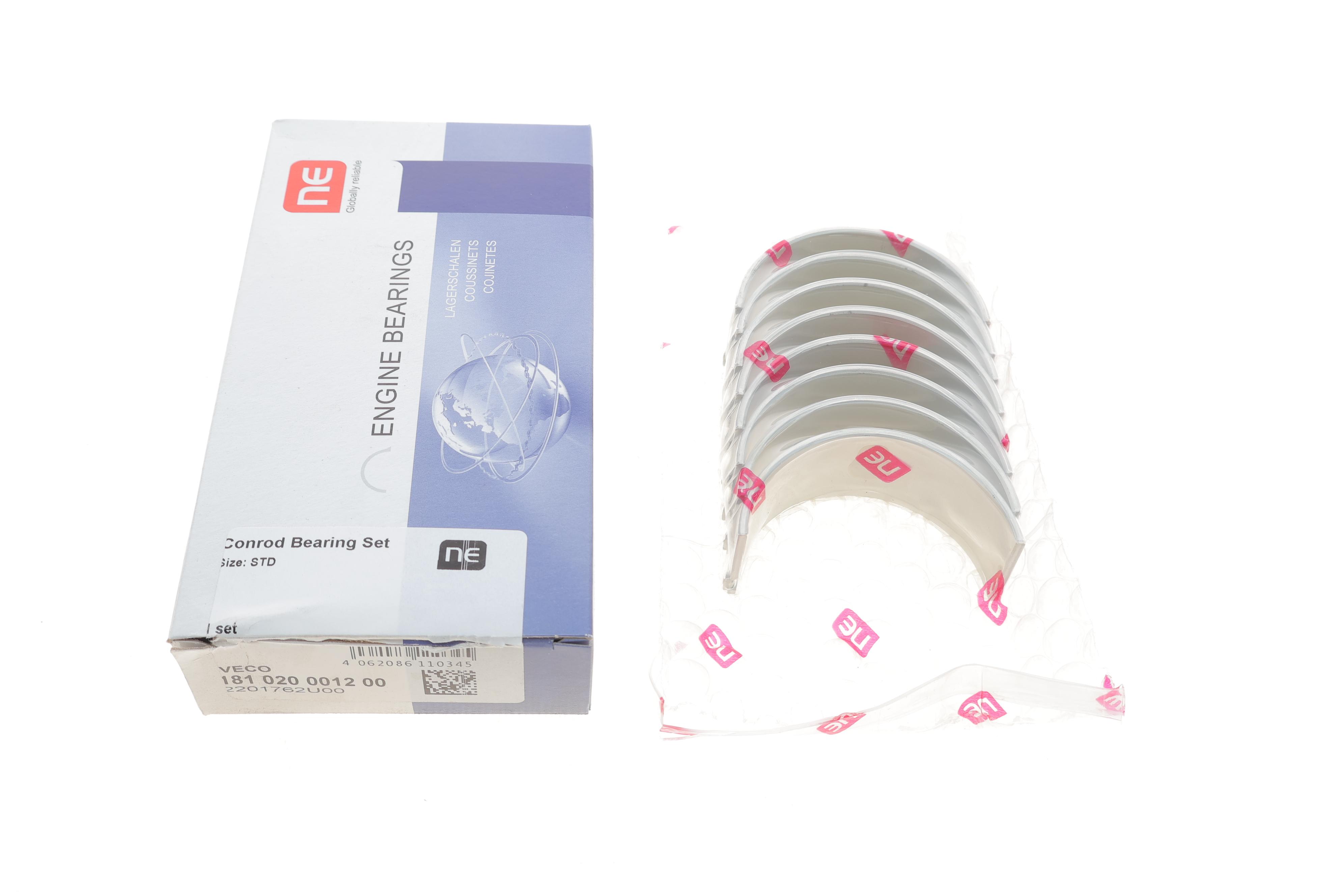 Вкладиші шатунні Renault Trafic 2.5D/Fiat Ducato 2.4D/2.5D/TD/2.8JTD 78- (STD) = 6120540000