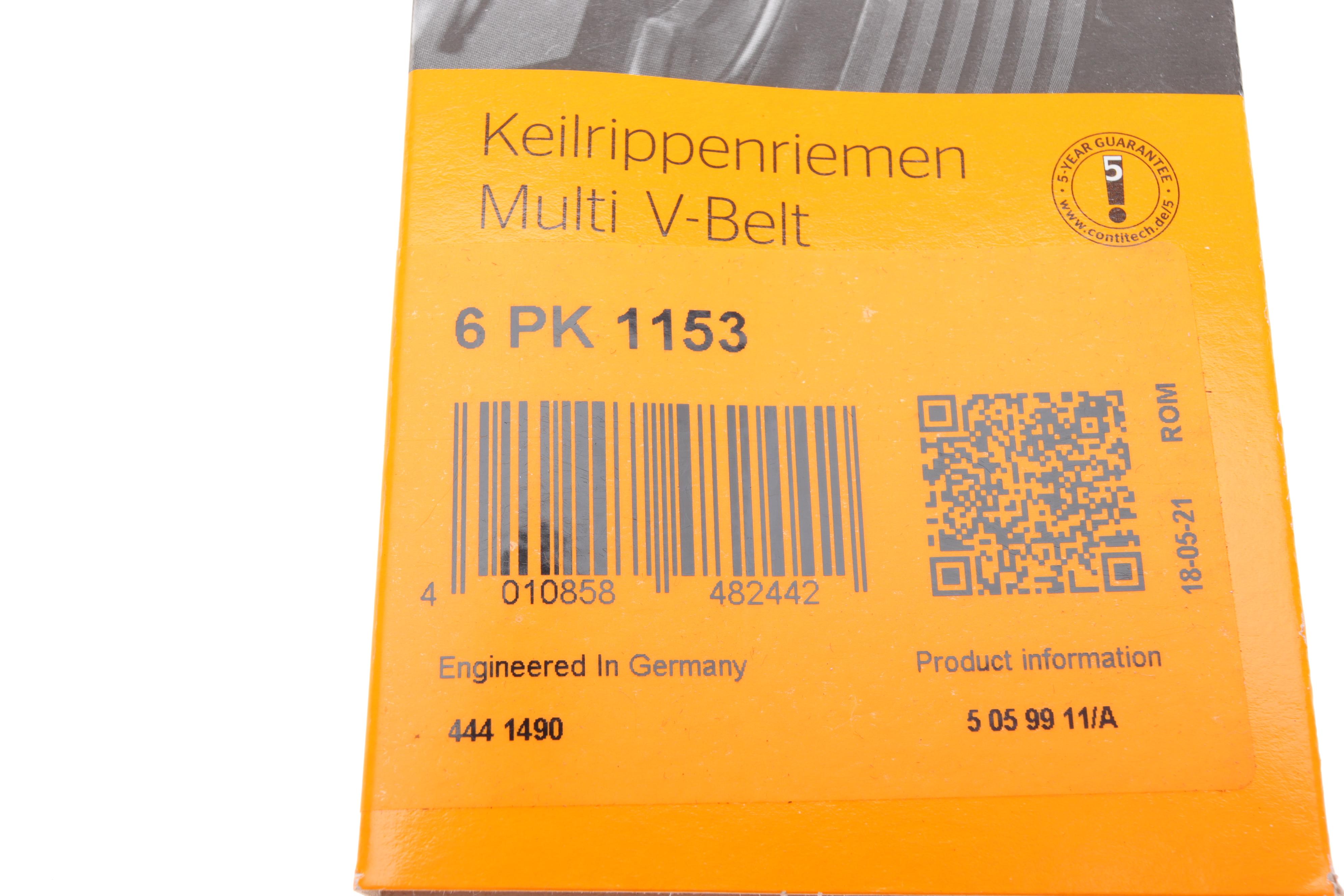 Ремінь генератора Fiat Ducato/Citroen Jumper 1.9D/TD 94-/Renault Trafic 2.5dCI 03-