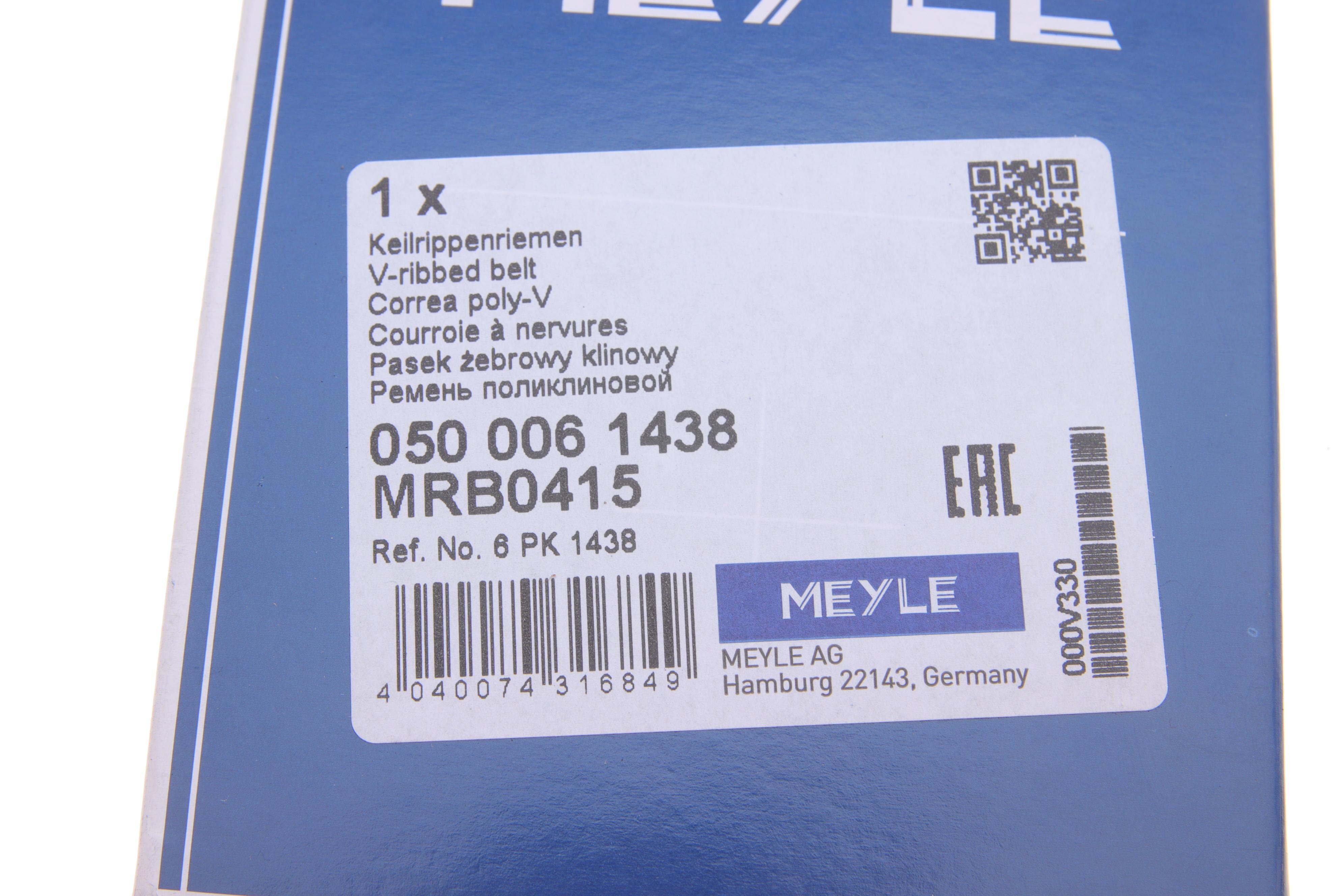 Ремінь генератора Citroen Berlingo/Fiat Scudo 1.9D (1868) (6PK1438)