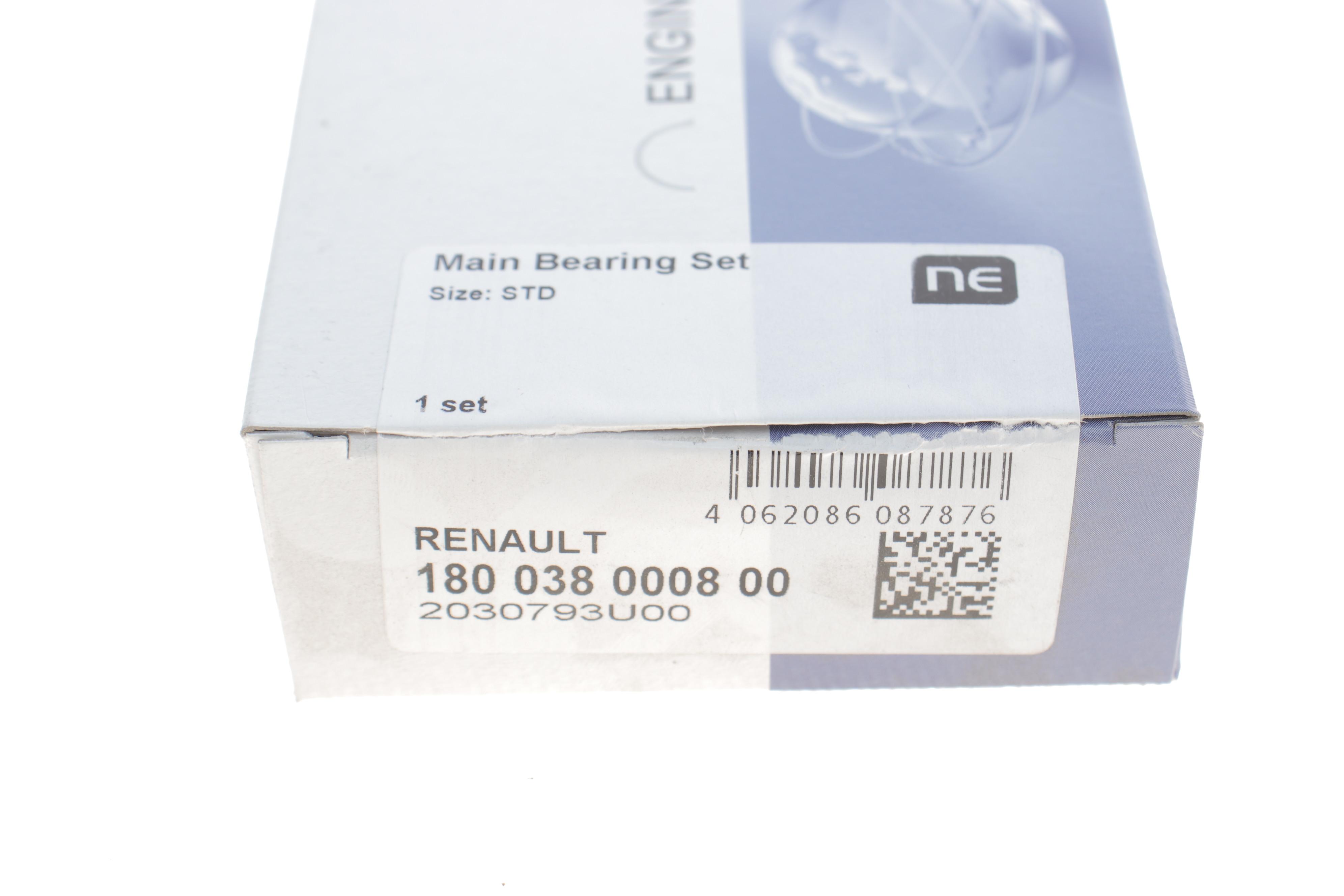 Вкладиші корінні Renault Master/Trafic 2.2-2.5DCI 04- (STD) = 6038080000