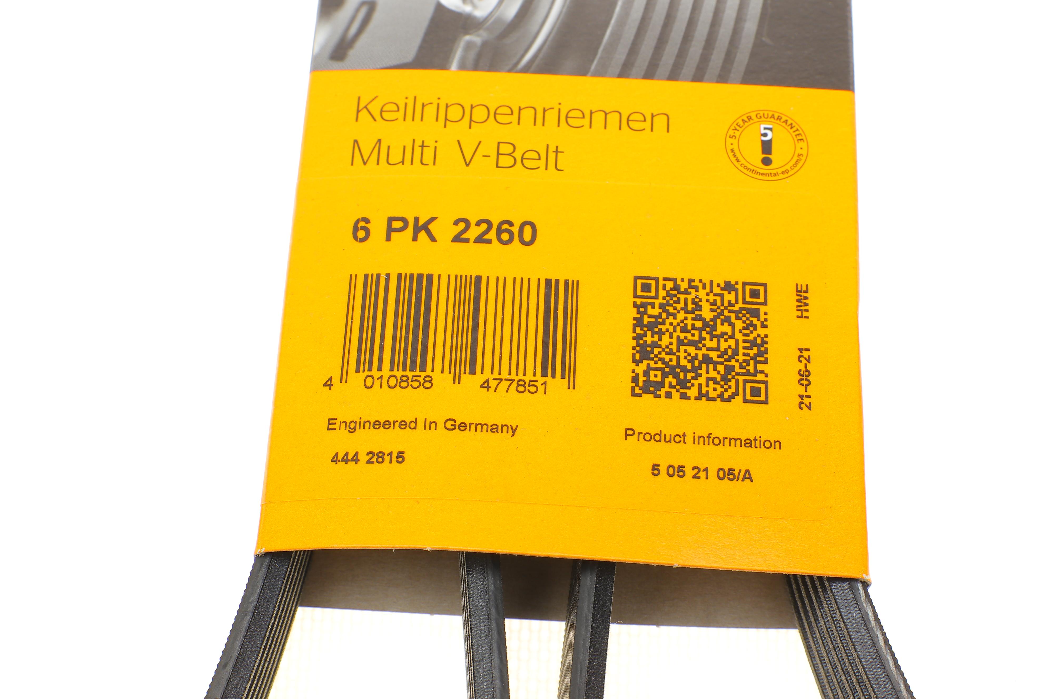 Ремінь генератора MB Sprinter CDI (-AC) (з обводним роликом) Conti