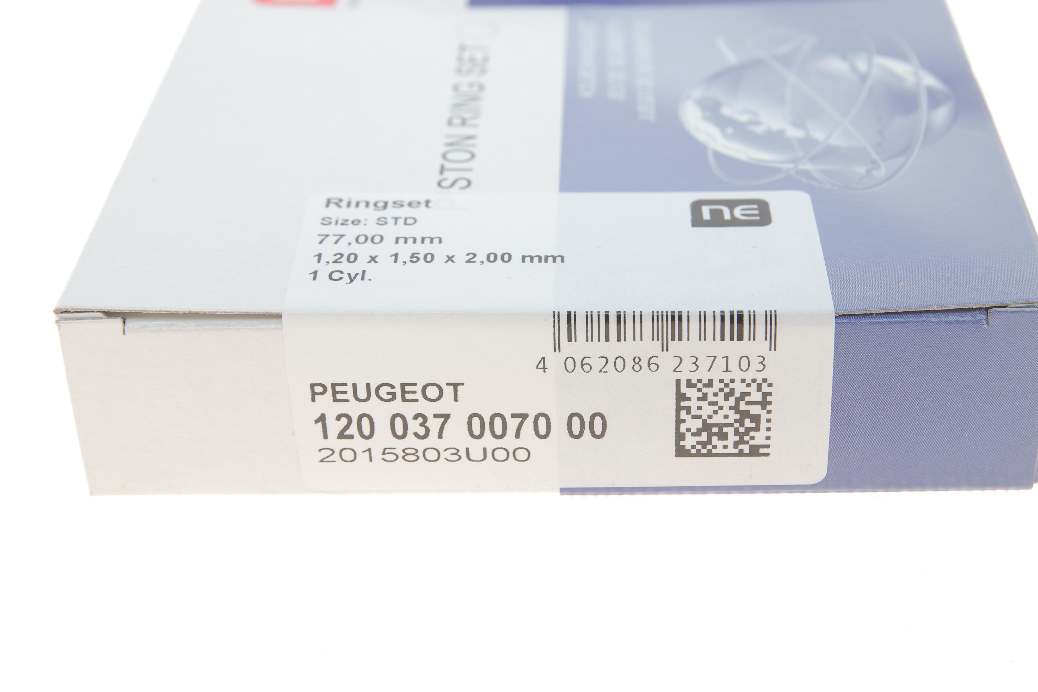 Кільця поршневі BMW 3(F30/F80) 1.4-2.0i 11-/Citroen Berlingo 1.4-1.6 09- (77.00mm/STD) (1.2-1.5-2)