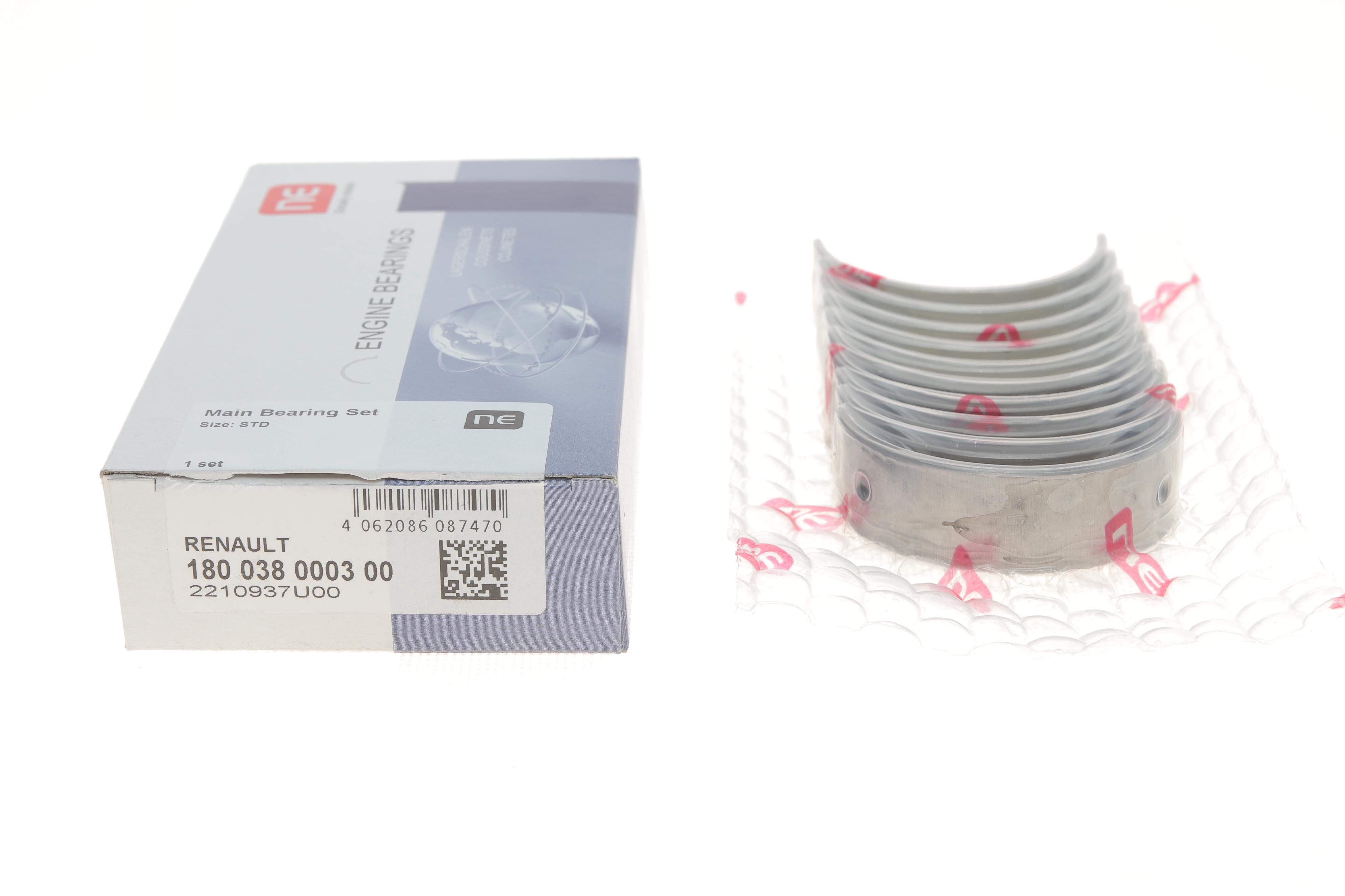 Вкладиші корінні Renault Master/Trafic 1.9dCi 01- (STD) = 6038020000