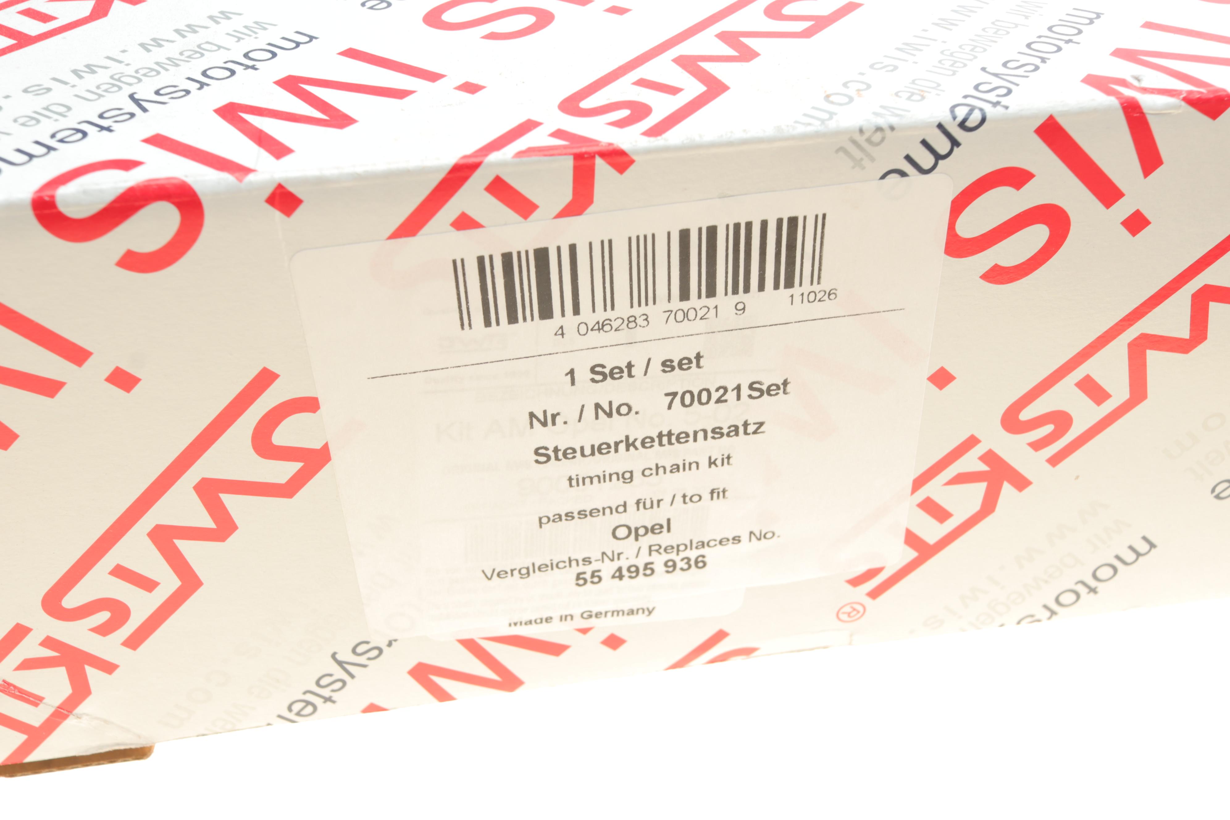 Комплект ланцюга ГРМ Opel Astra J/K/Insignia A/B/Zafira 1.6CDTi 14- (z=96) (симплекс) (+к-кт масл.на