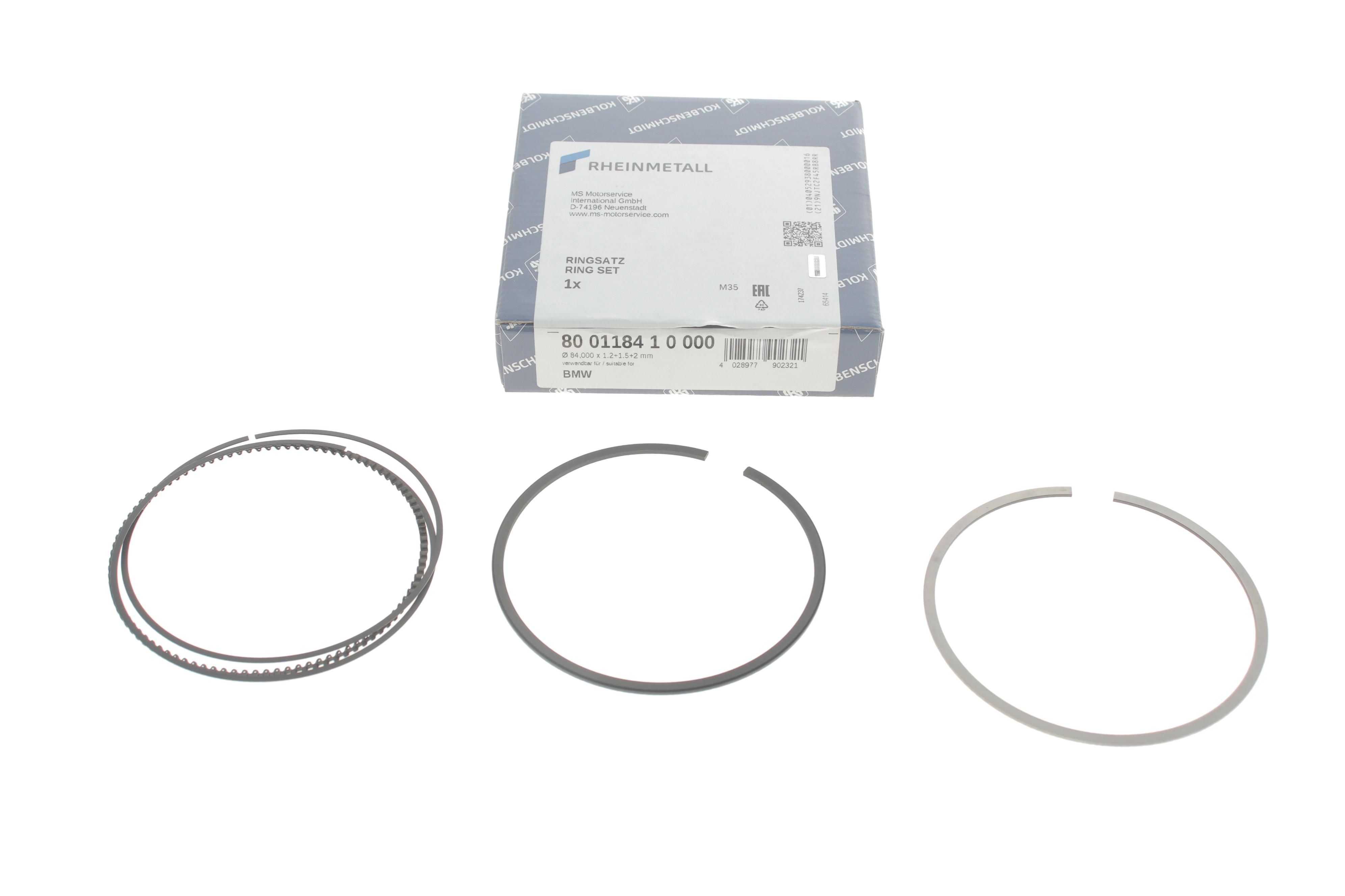 Кільця поршневі BMW X5 (E70)/X6 (E71/E72) 2.0i/3.0i 06- (84.00mm/STD) (N54/N55/N20)