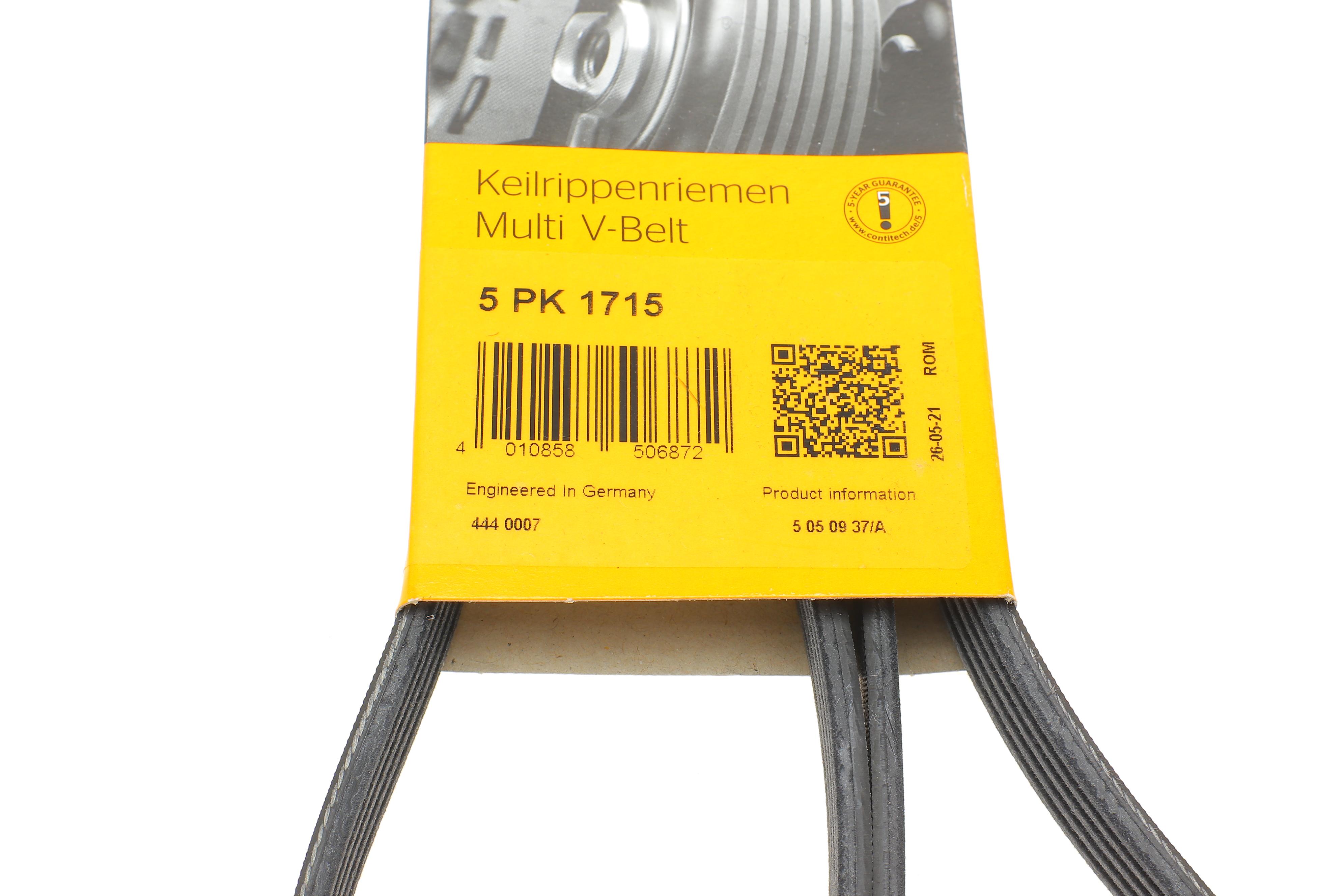 Ремінь генератора MB A-class (W168) 01-04/Vaneo 1.7CDI 02-05 (5PK1715)