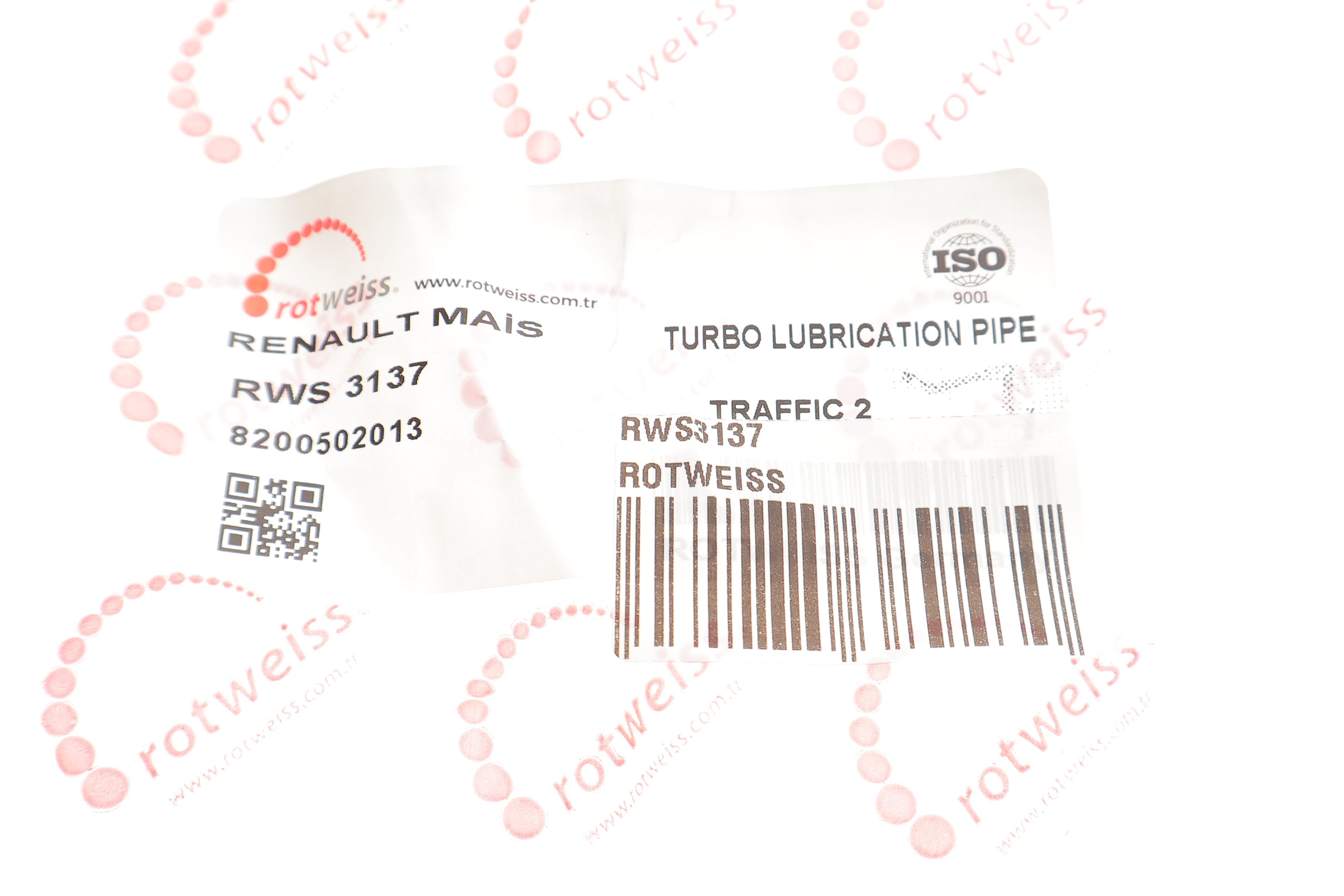 Трубка зливу оливи з турбіни Renault Trafic 01- 1.9dCi