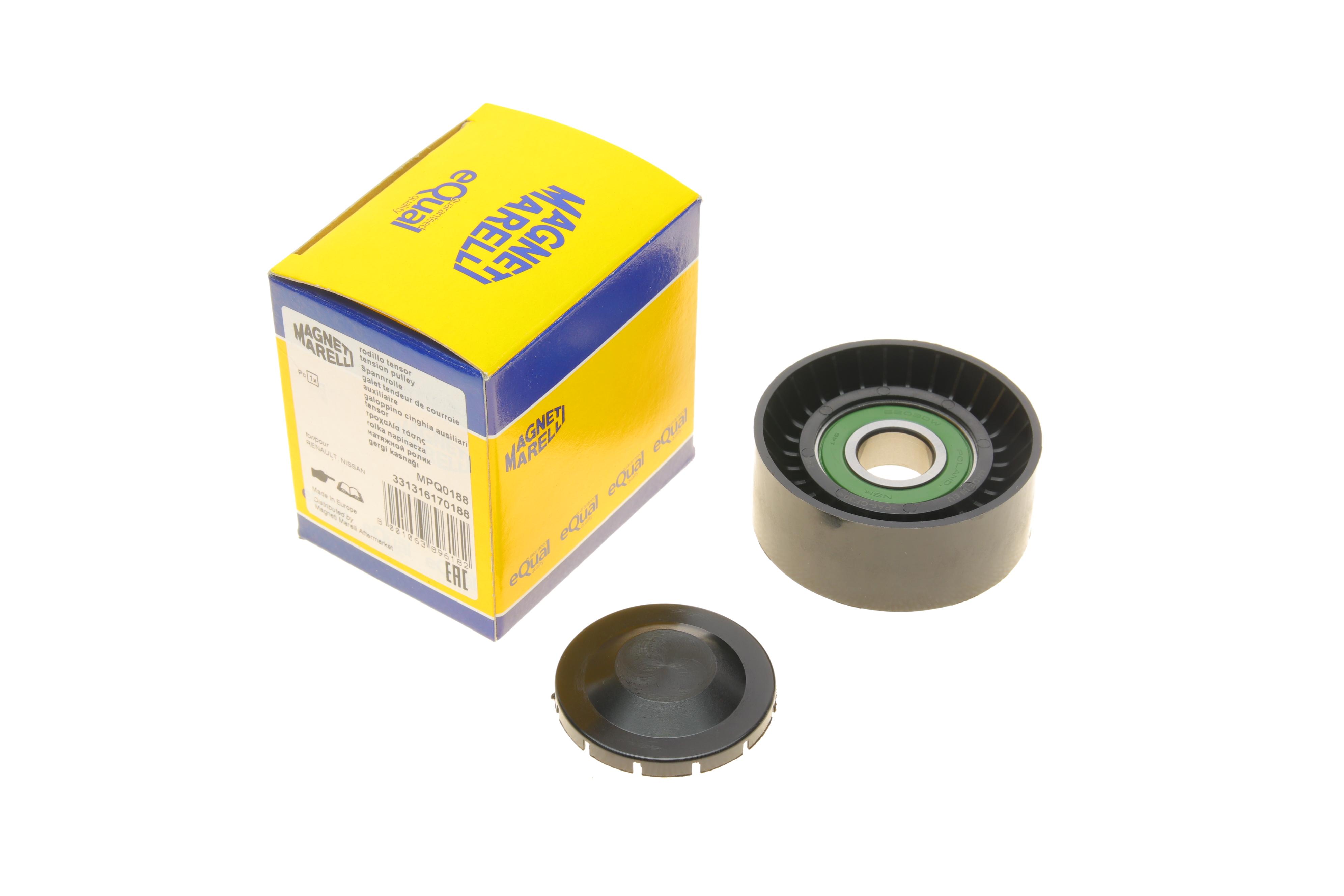 Ролик генератора Renault Kangoo 1.5DCI 01- (натяжний) (65x26) (MPQ0188)