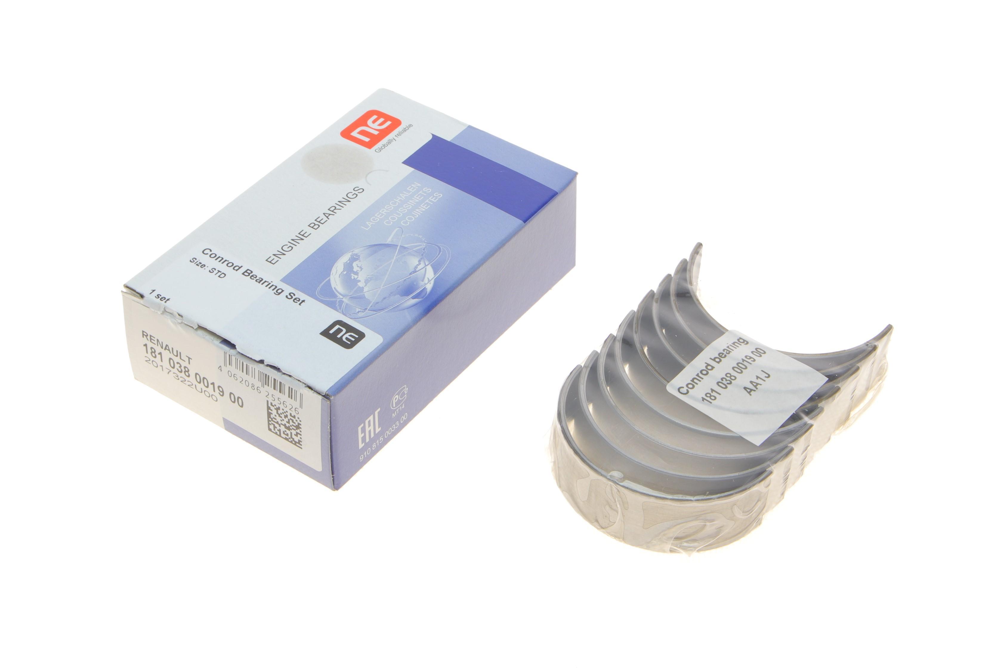 Вкладиші шатунні Renault Trafic 2.0dCi/2.5CDTi (STD) замінено на 181 038 0023 00