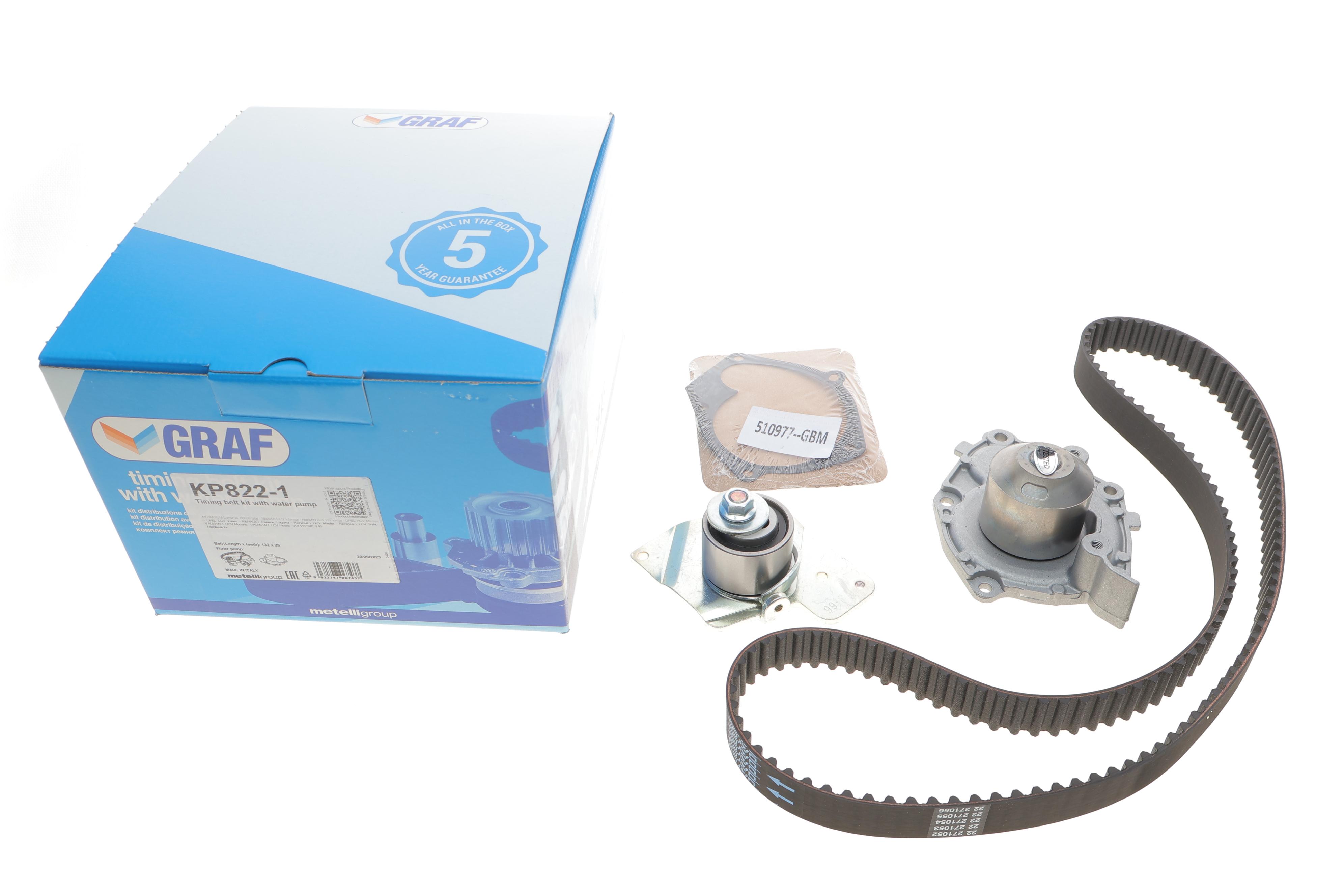 Комплект ГРМ + помпа Renault Trafic/Master/Laguna/Opel Vivaro/Movano/Volvo 1.9dCi/DTI/DI 01-(132х26)