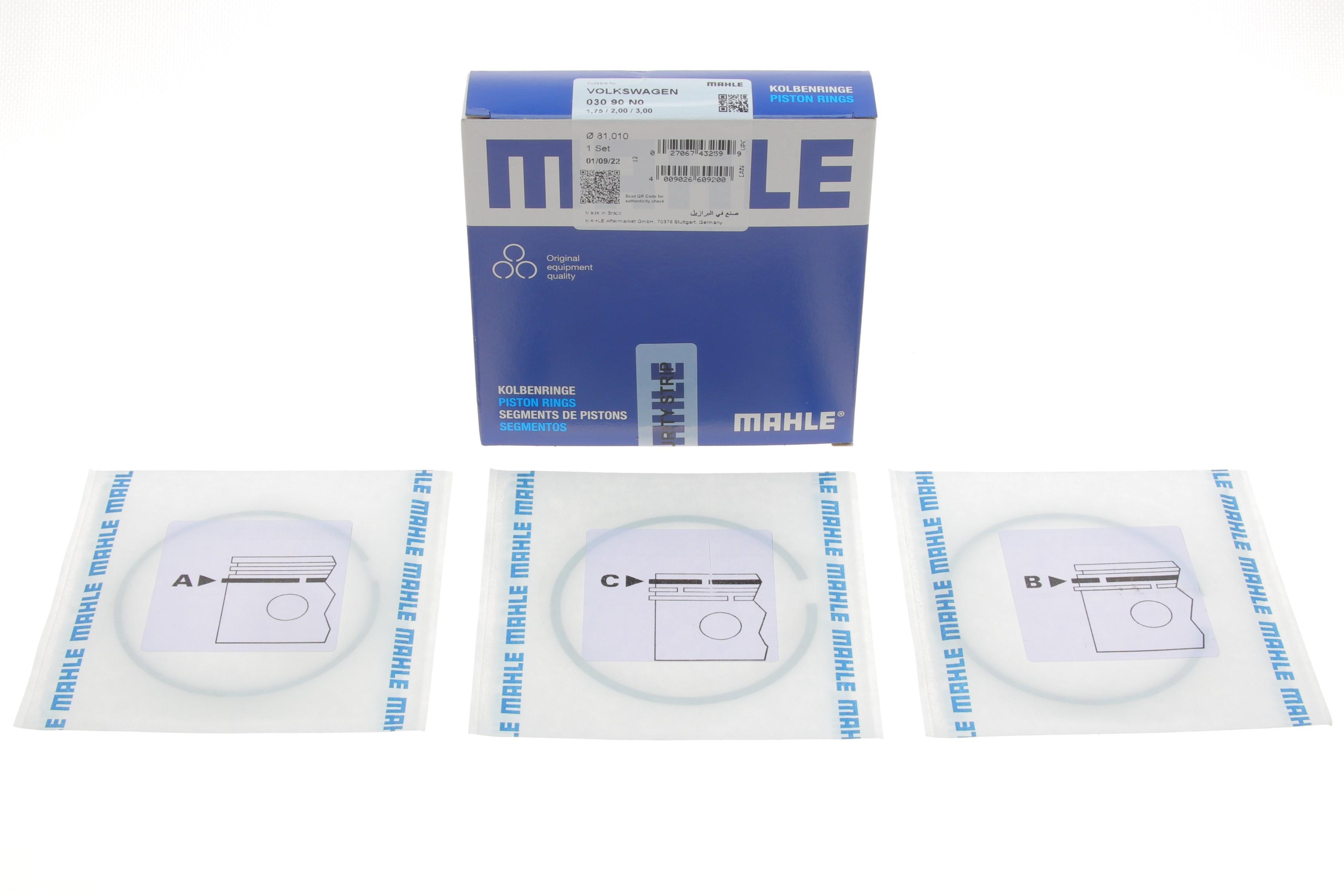 Кільця поршневі VW Caddy 2.0SDI/TDI (81.01mm/STD) (1.75-2-3)