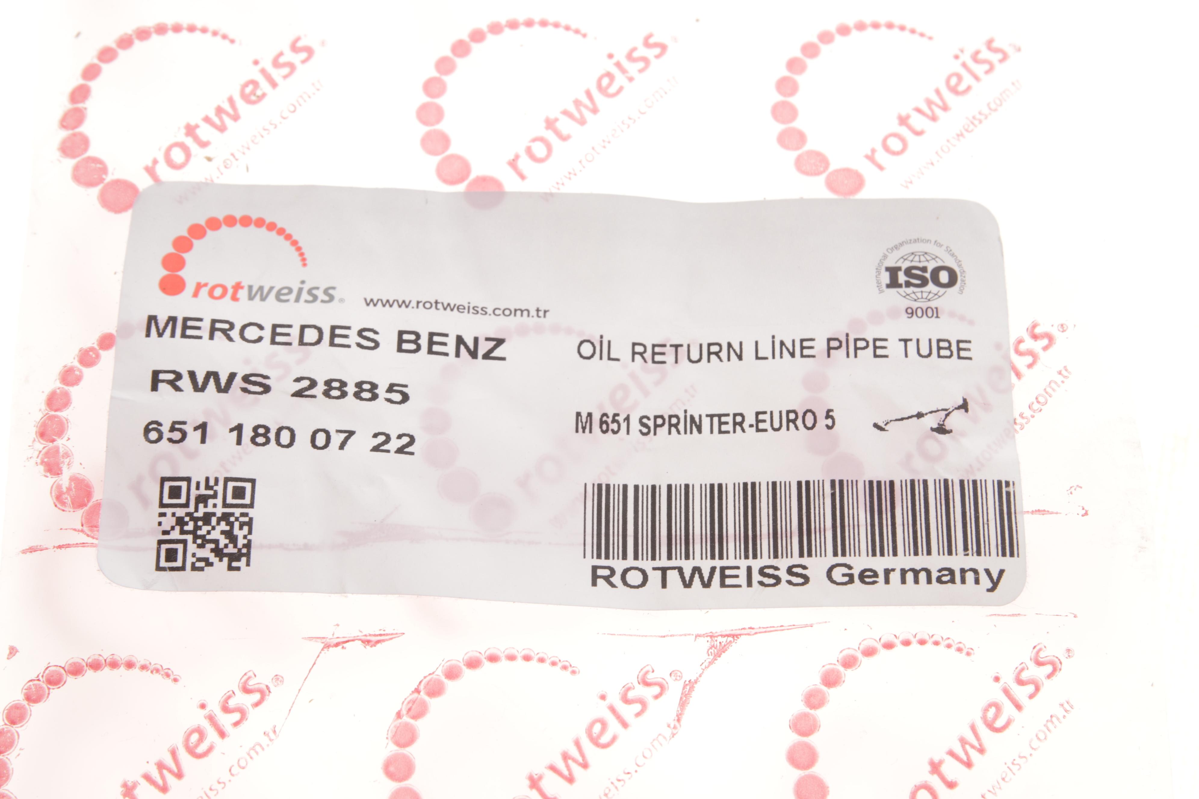 Трубка зливу оливи з турбіни MB Sprinter 906/907/910/ Vito (W447) 06-