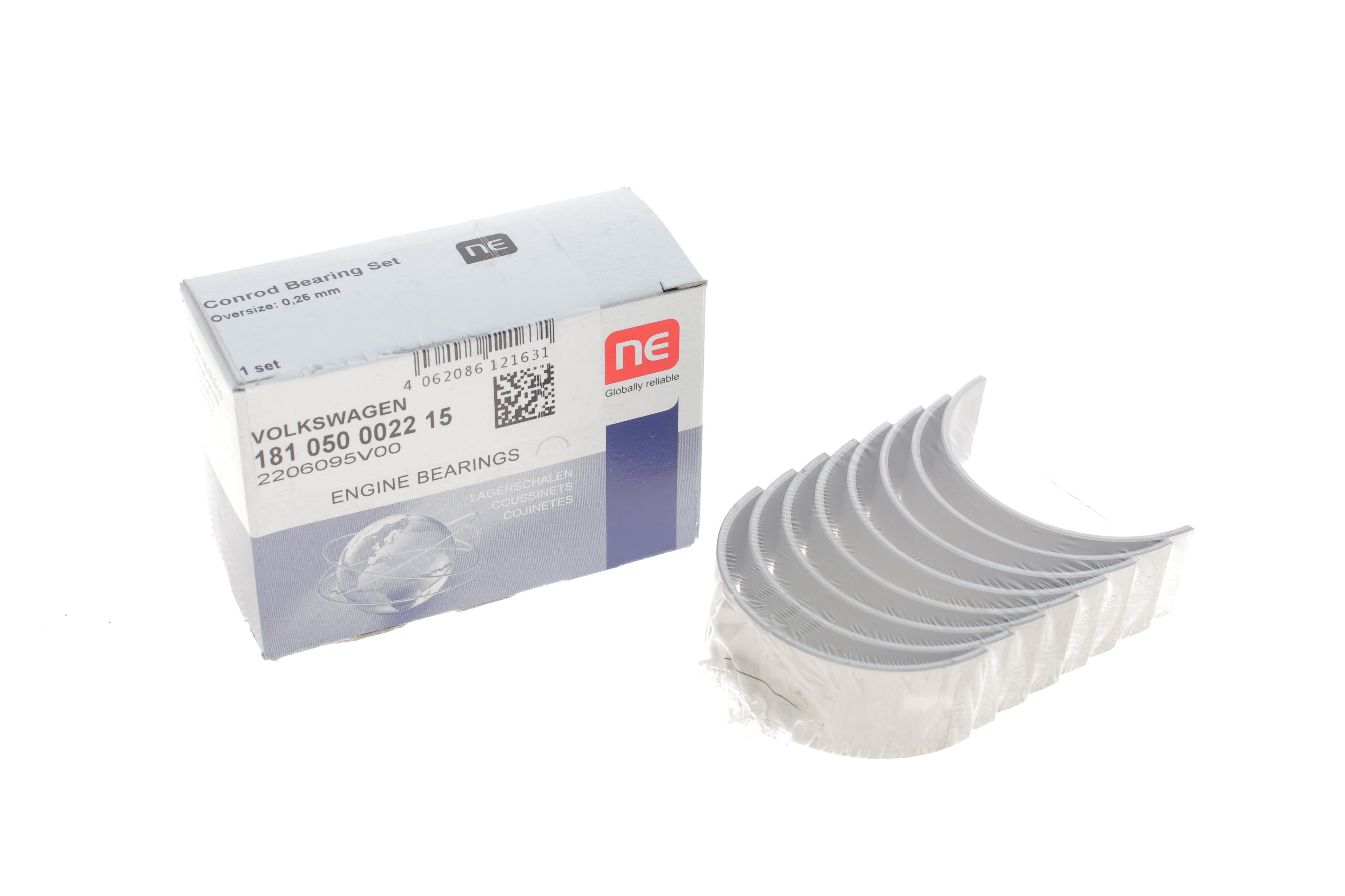 Вкладиші шатунні Audi A3/A4/A6/VW Caddy/Passat 1.9TDI (+0.25) = 6150712500