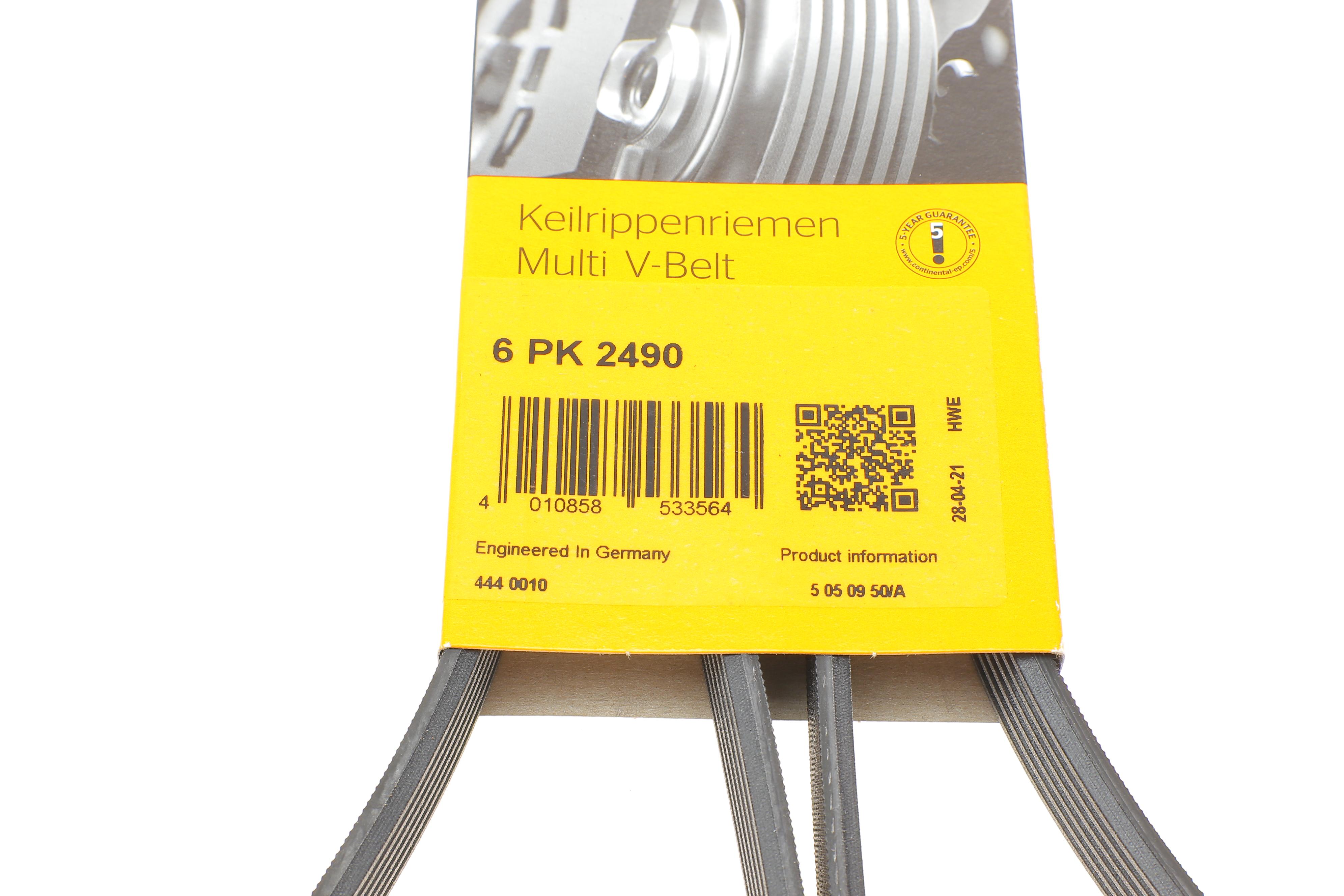 Ремінь генератора Audi A4/A6/A8/Q7 2.7/3.0TDI 04- (6PK2490)