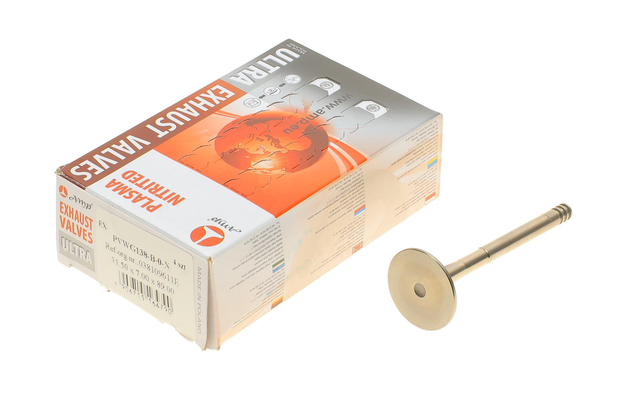 Клапан (випуск) VW Caddy/T5 1.9TDI/2.0SDI/2.0TDI/2.5TDI 03- (31.5x7x89) (азотований)