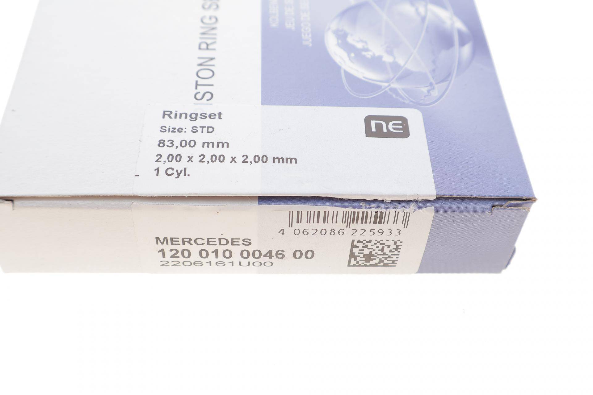 Кільця поршневі MB Sprinter OM642 (83.00mm/STD) (2-2-2) (на 1 поршень) = 8910870000