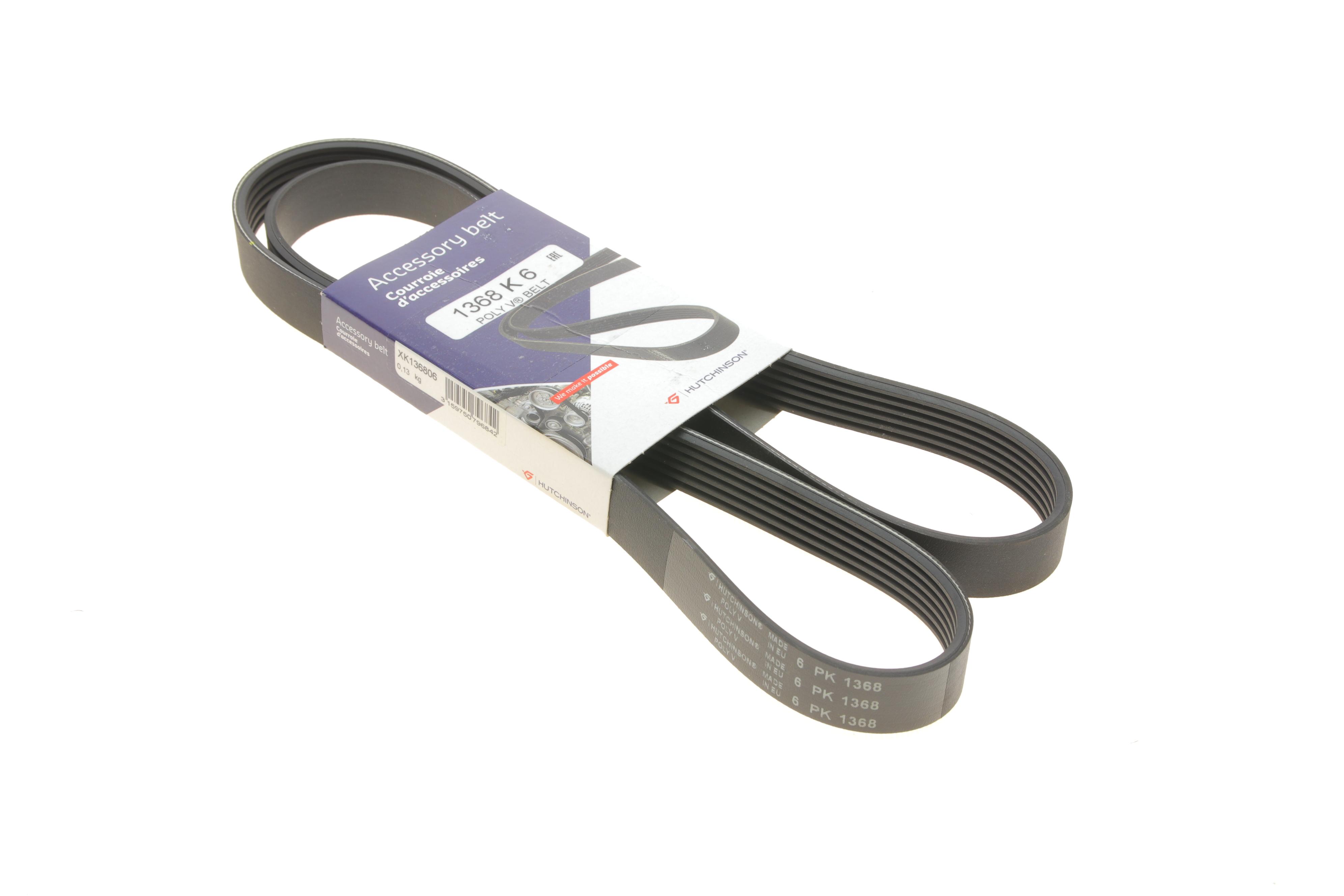 Ремінь генератора Fiat Doblo 1.6D Multijet/Opel Combo 1.6/2.0CDTI 12- (6PK1368)