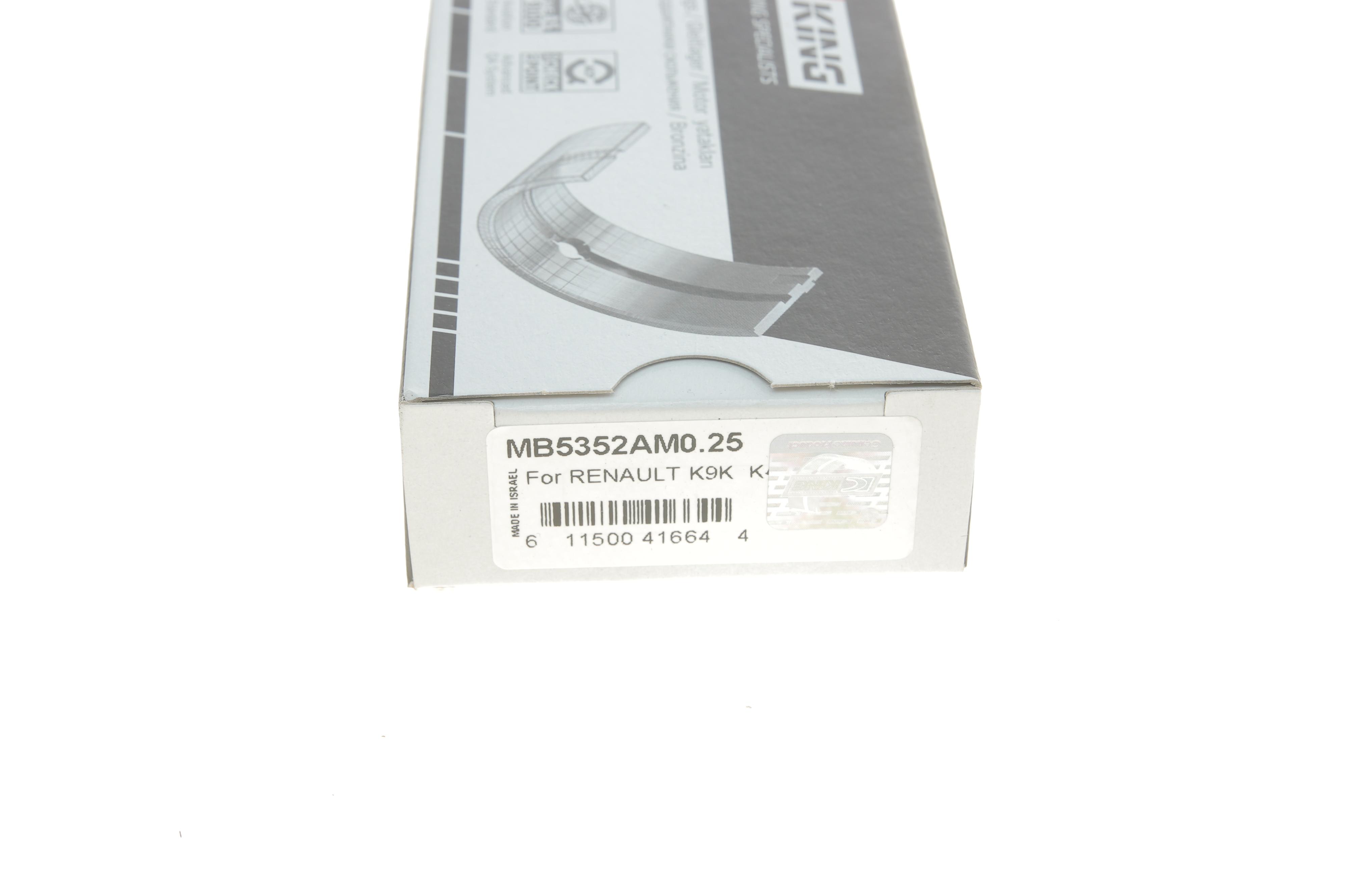 Вкладиші корінні Renault Kangoo 1.5dCi/1.6 16V 01- (+0.25)