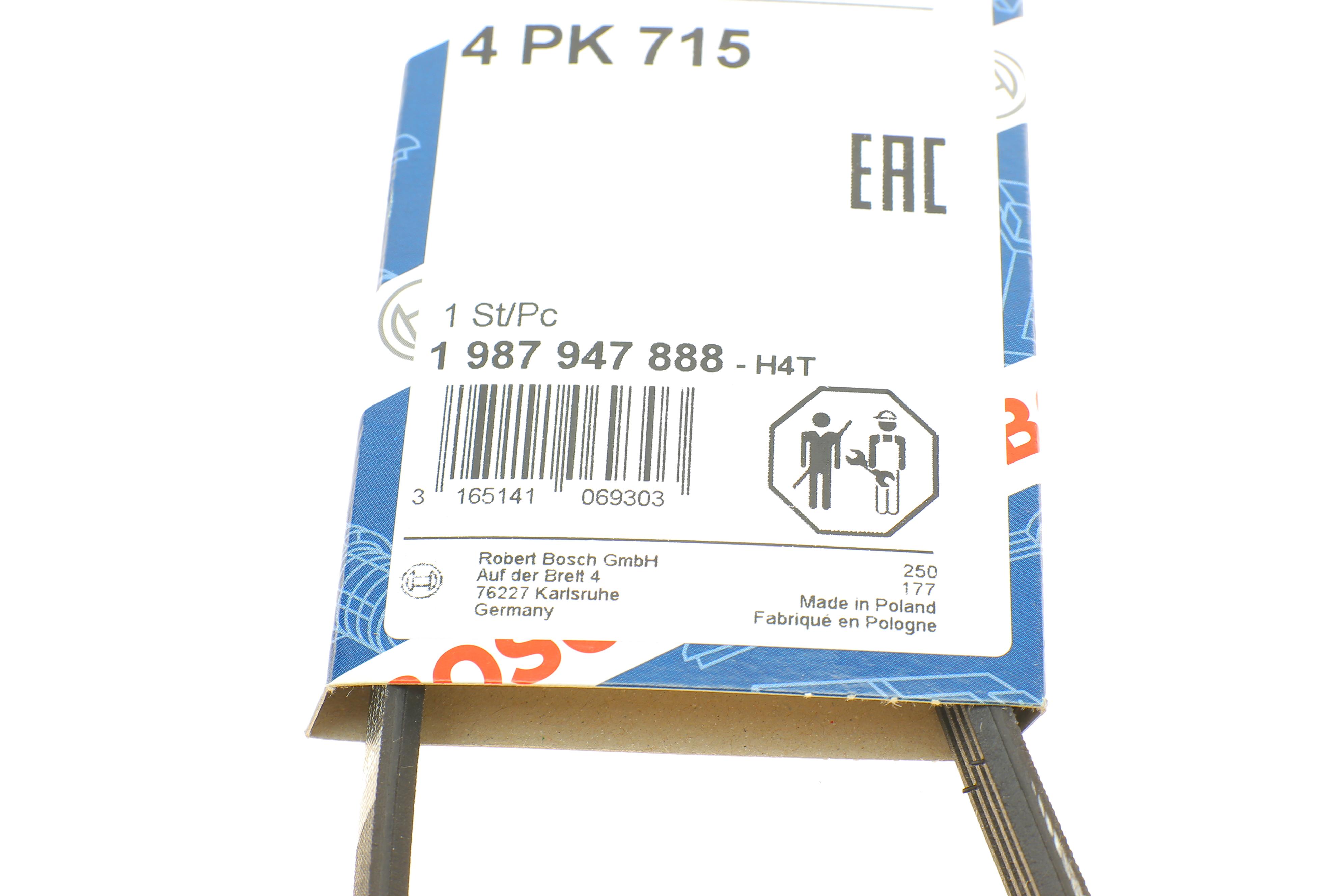 Ремінь генератора Renault Logan/Dacia Sandero 1.4-1.6 04-/Daewoo Matiz 1.0 03- (4PK715)