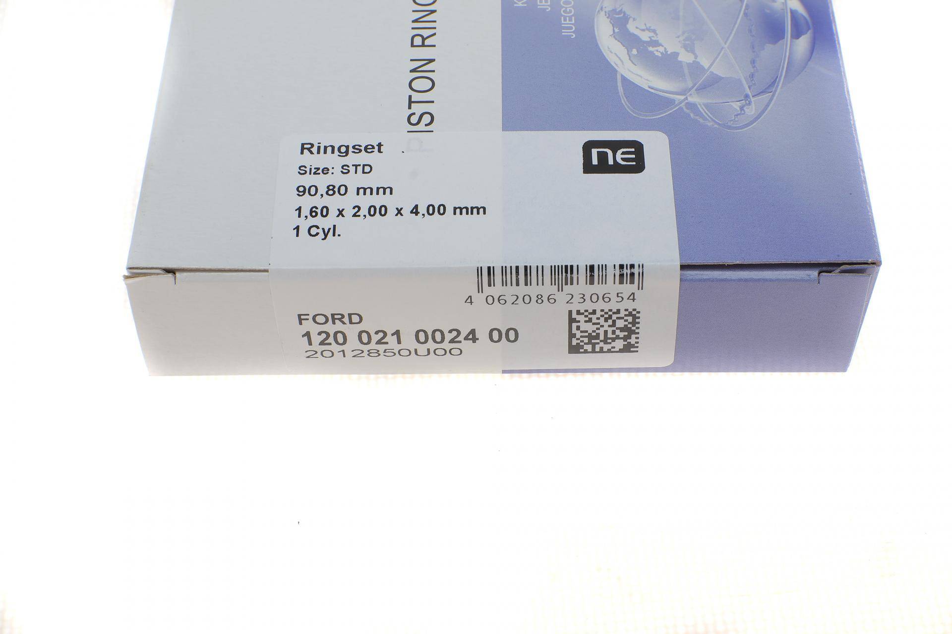 Кільця поршневі Ford Sierra/Transit 2.0i 85-92 (90.80mm/STD) (1.6-2.0-4.0) = 8921250000