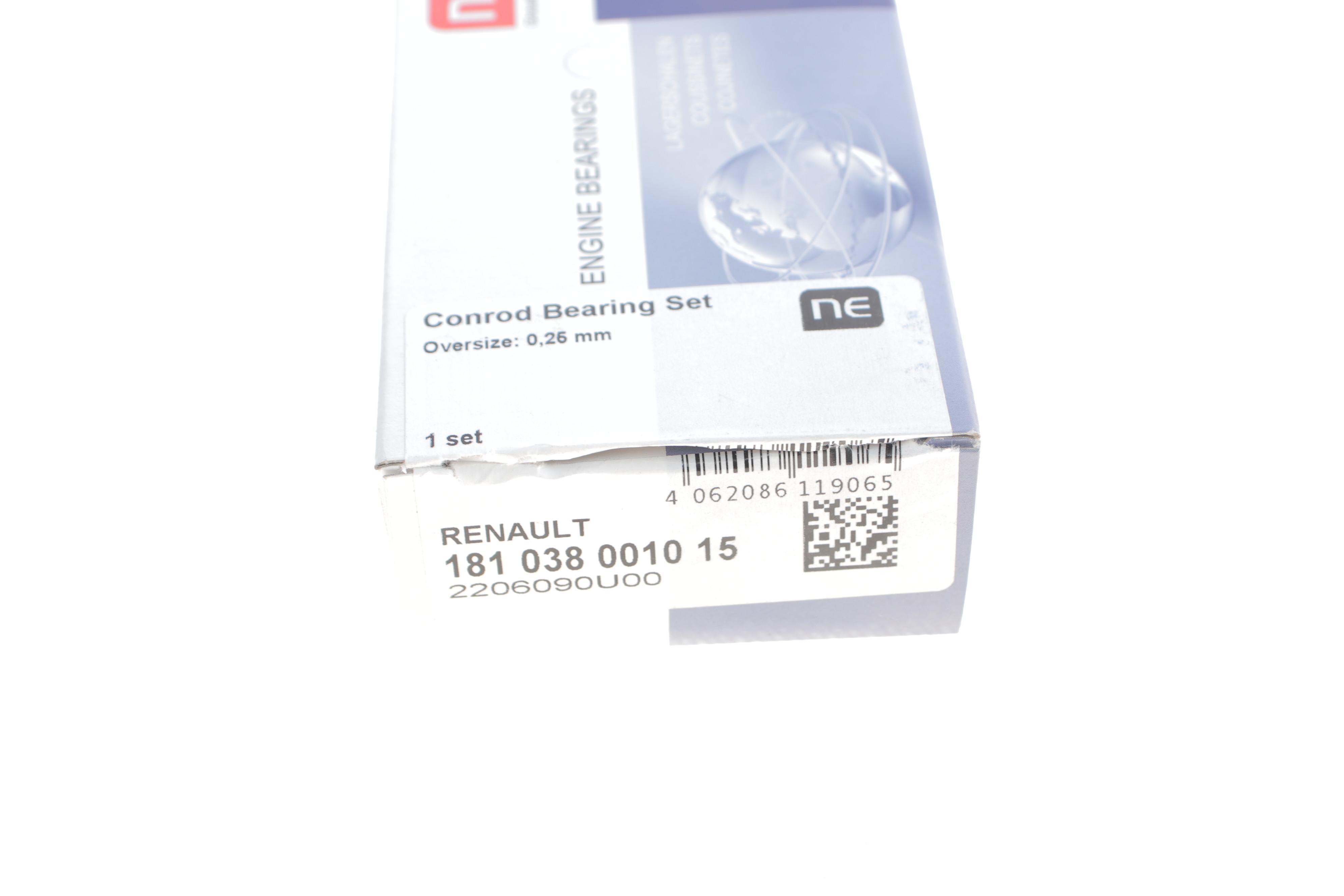 Вкладиші шатунні Renault Master/Trafic 2.2/2.5dCi 01- (+0.25) = 6138592500