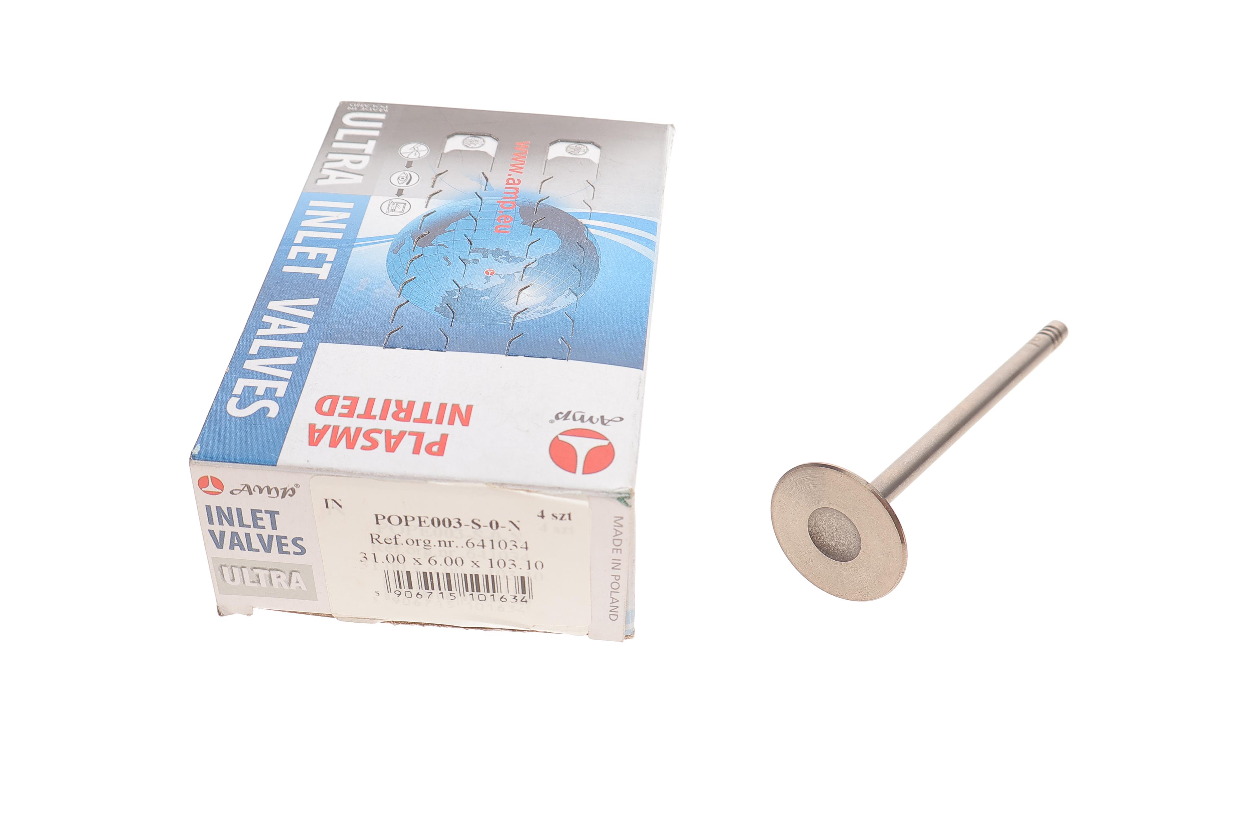 Клапан (впуск) Opel Astra F/G/Vectra B/C/Zafira 1.4/1.6 16V 96-05 (31x6x103.1) (азотований)