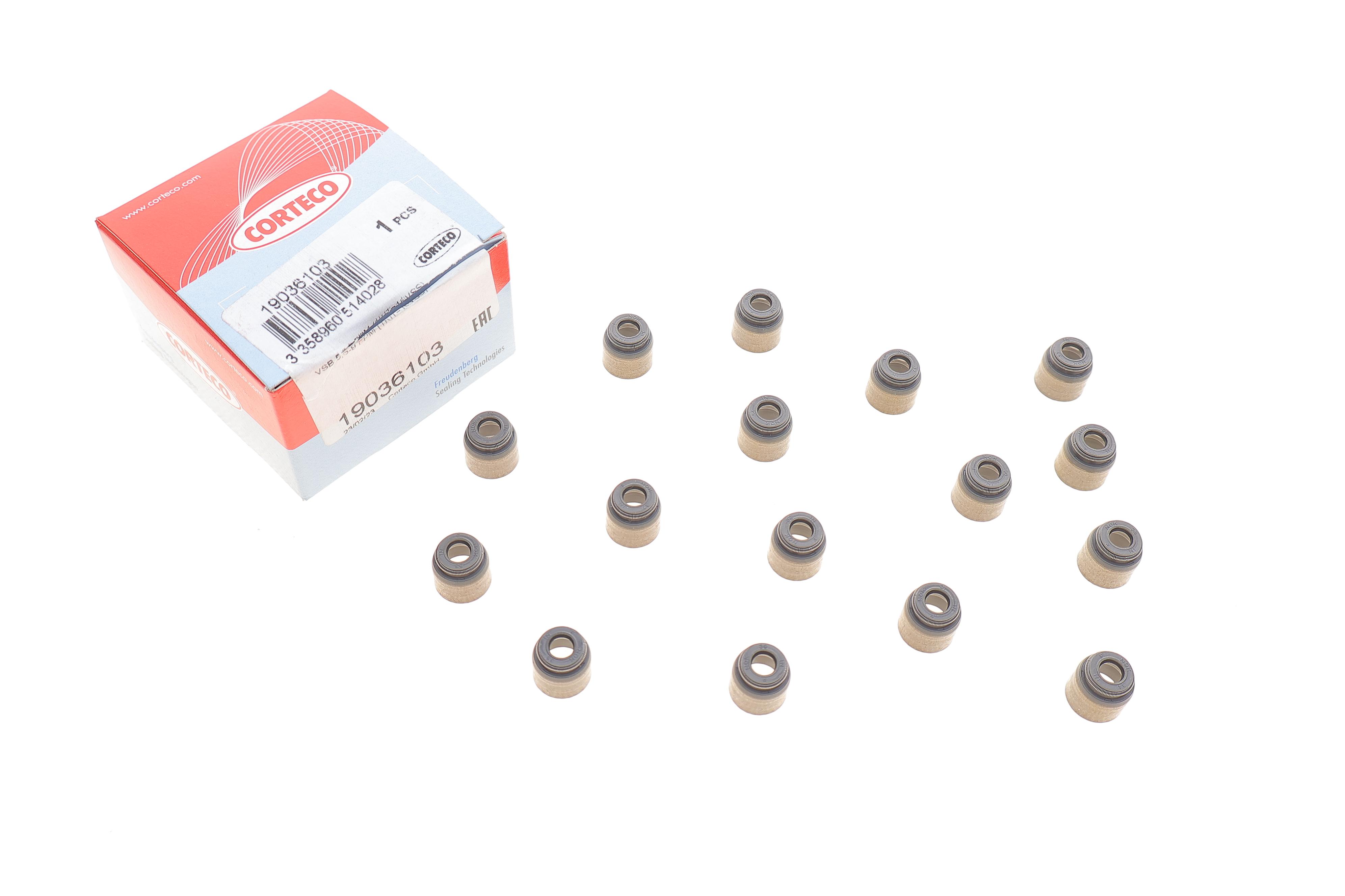 Сальник клапана (впуск/випуск) Mitsubishi Lancer VII 1.3/1.6 03- (5.5x9.2x7/11.5) (к-кт 16шт.)