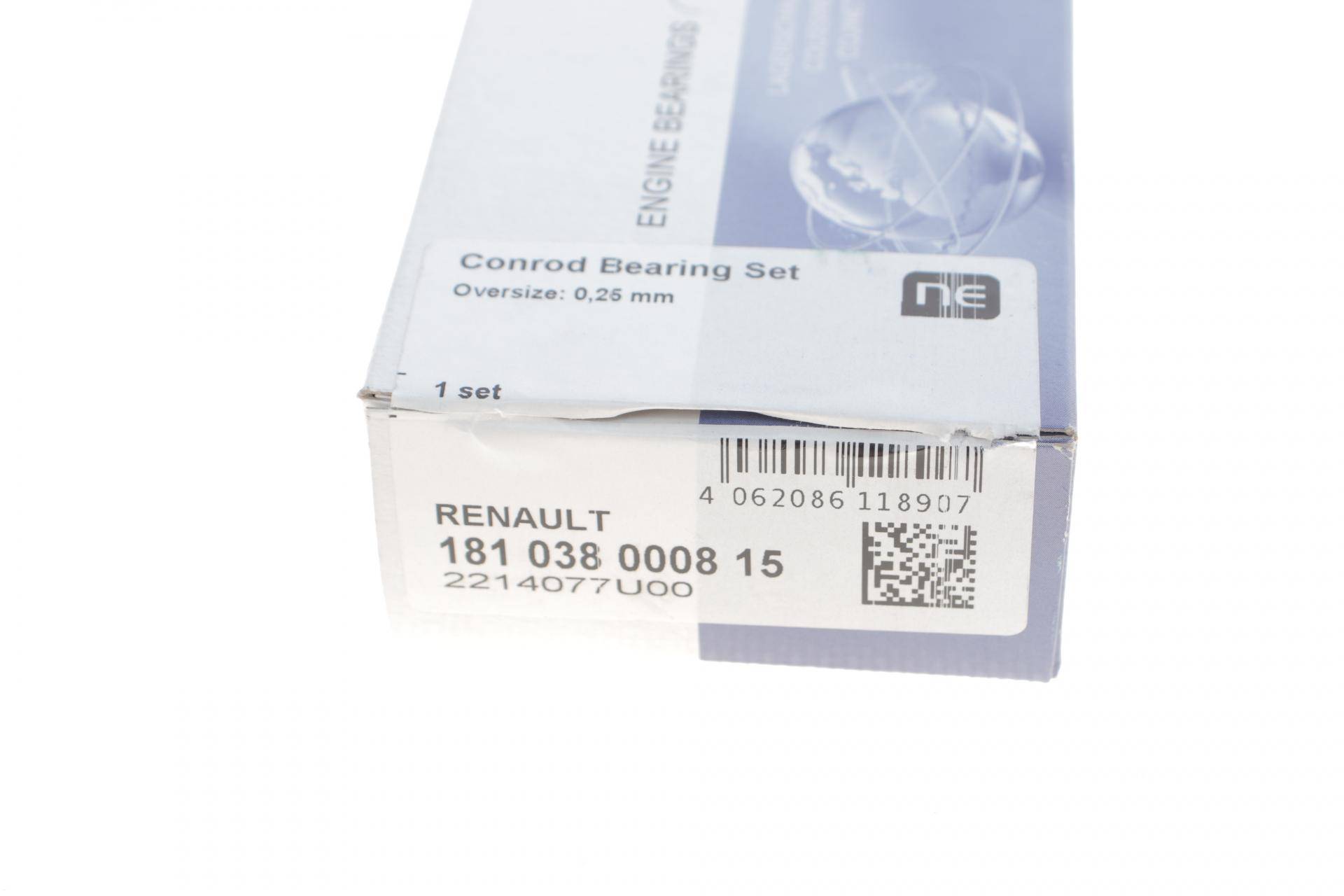 Вкладиші шатунні Renault 1.2/1.3/1.4i/1.6i (+0.25) = 6138572500