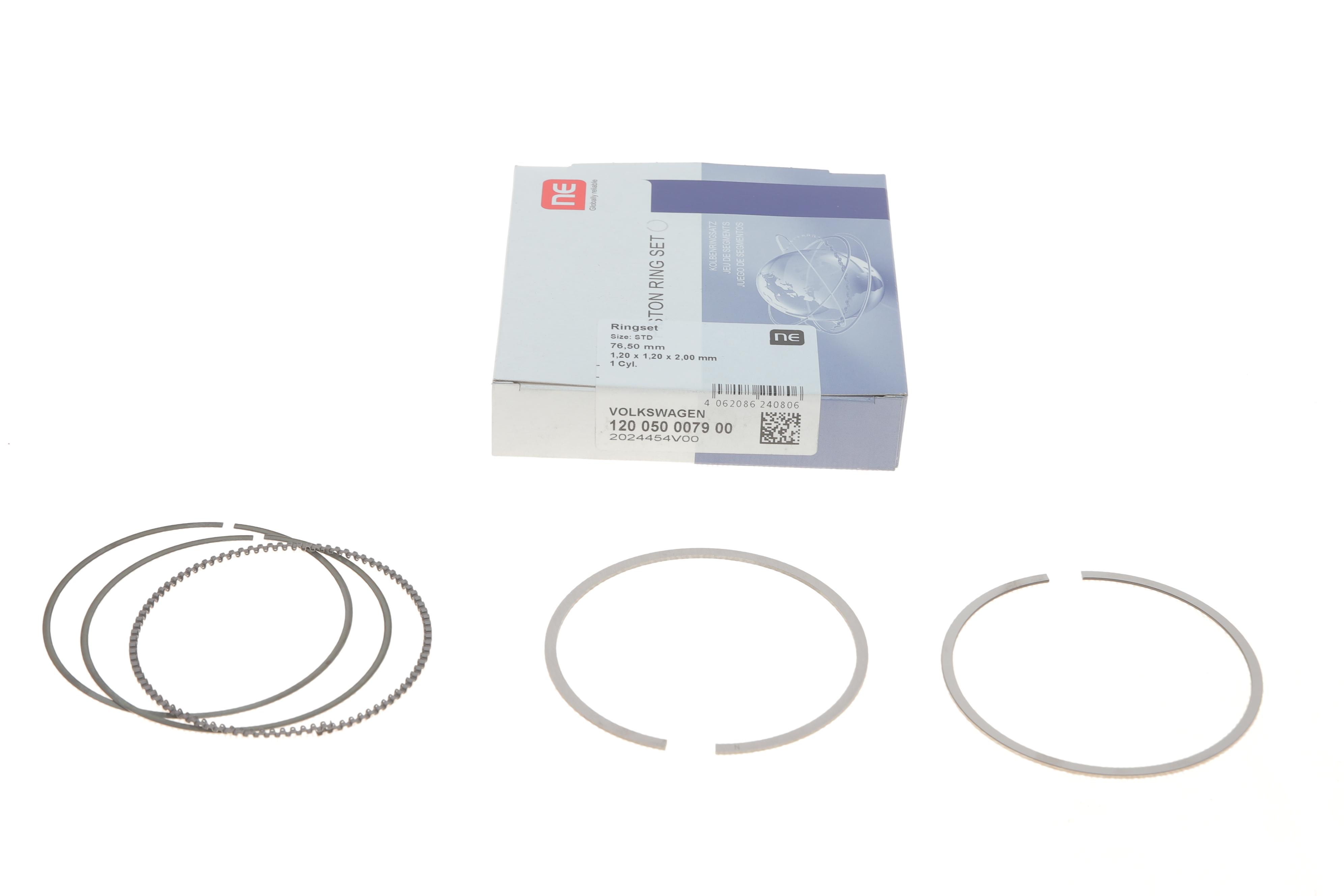 Кільця поршневі Seat Ibiza V 1.4 08- (76.50mm/STD) (1.2-1.2-2) = 8950960000