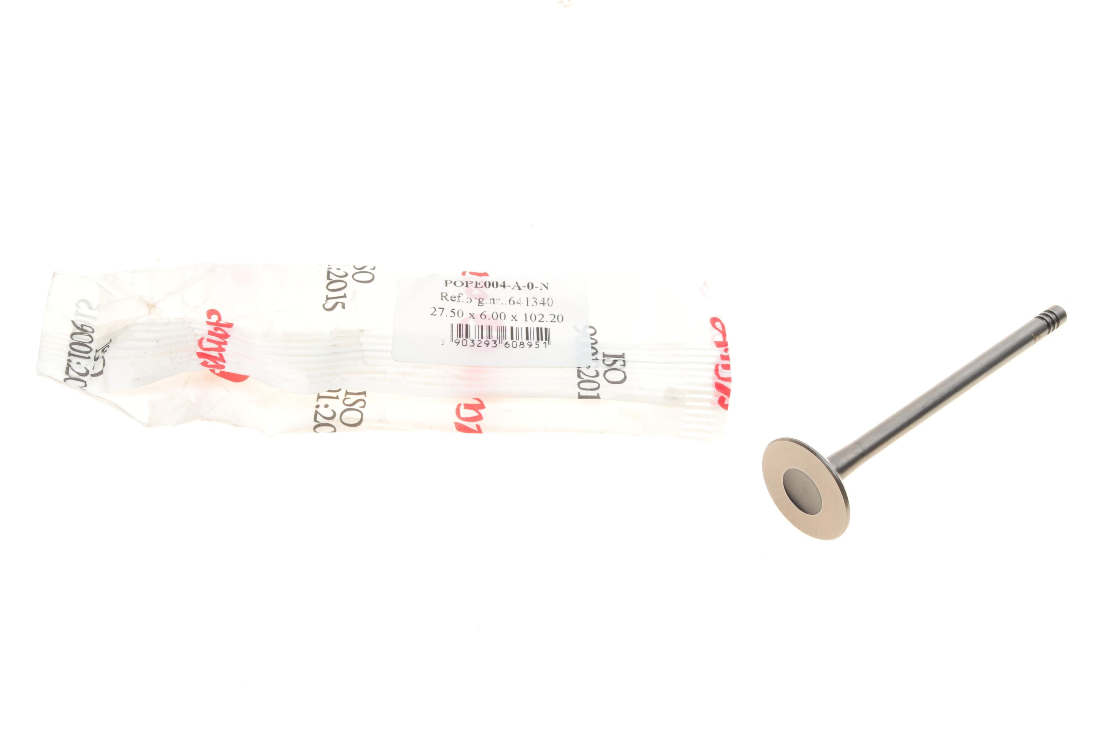 Клапан (випуск) Opel Astra F/G/Vectra A/B/Zafira A 1.4/1.6 95-05 (27.5x6x102.2) (азотований)