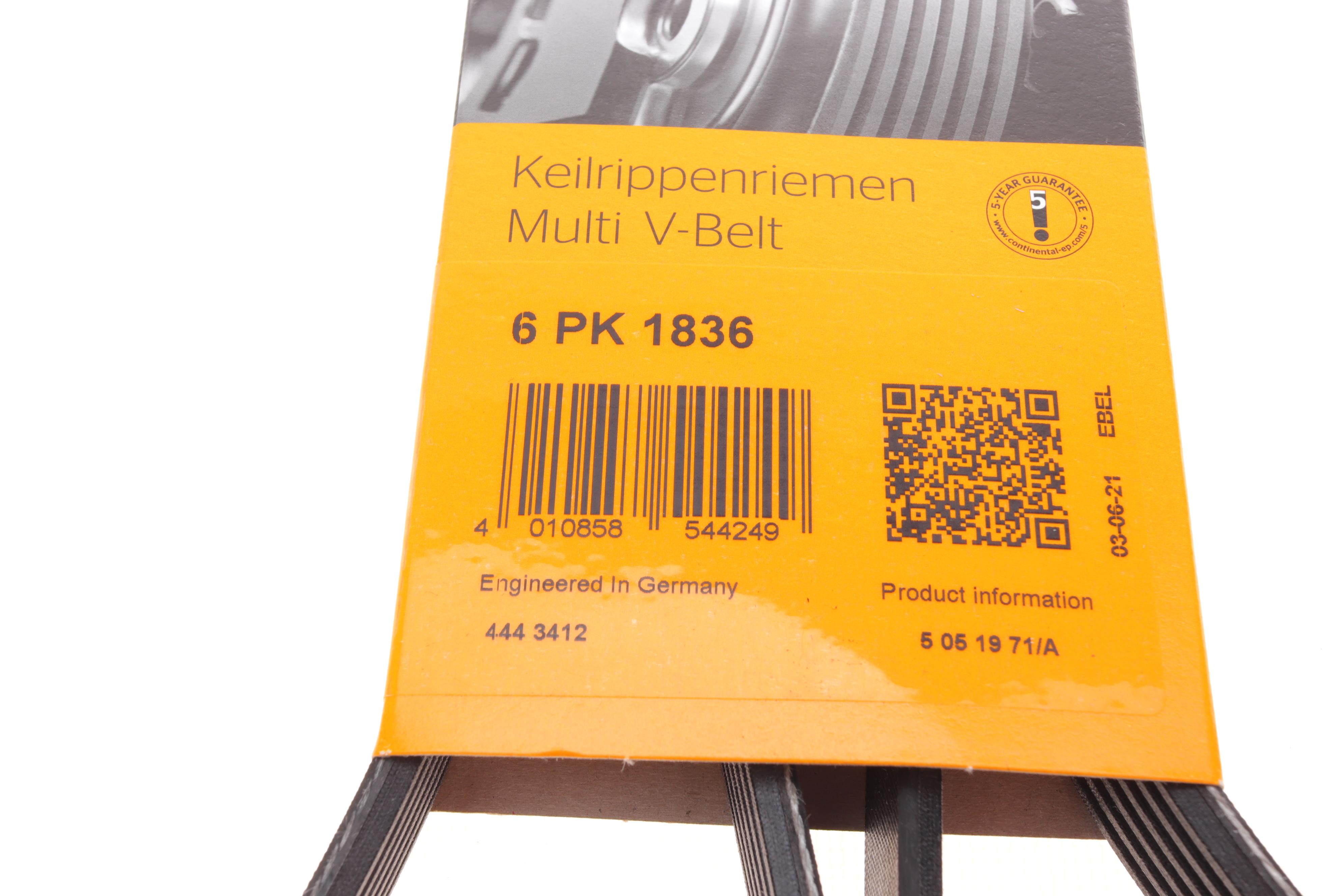 Ремінь генератора Renault Master 2.2/2.5 dCi 00- (6PK1836)