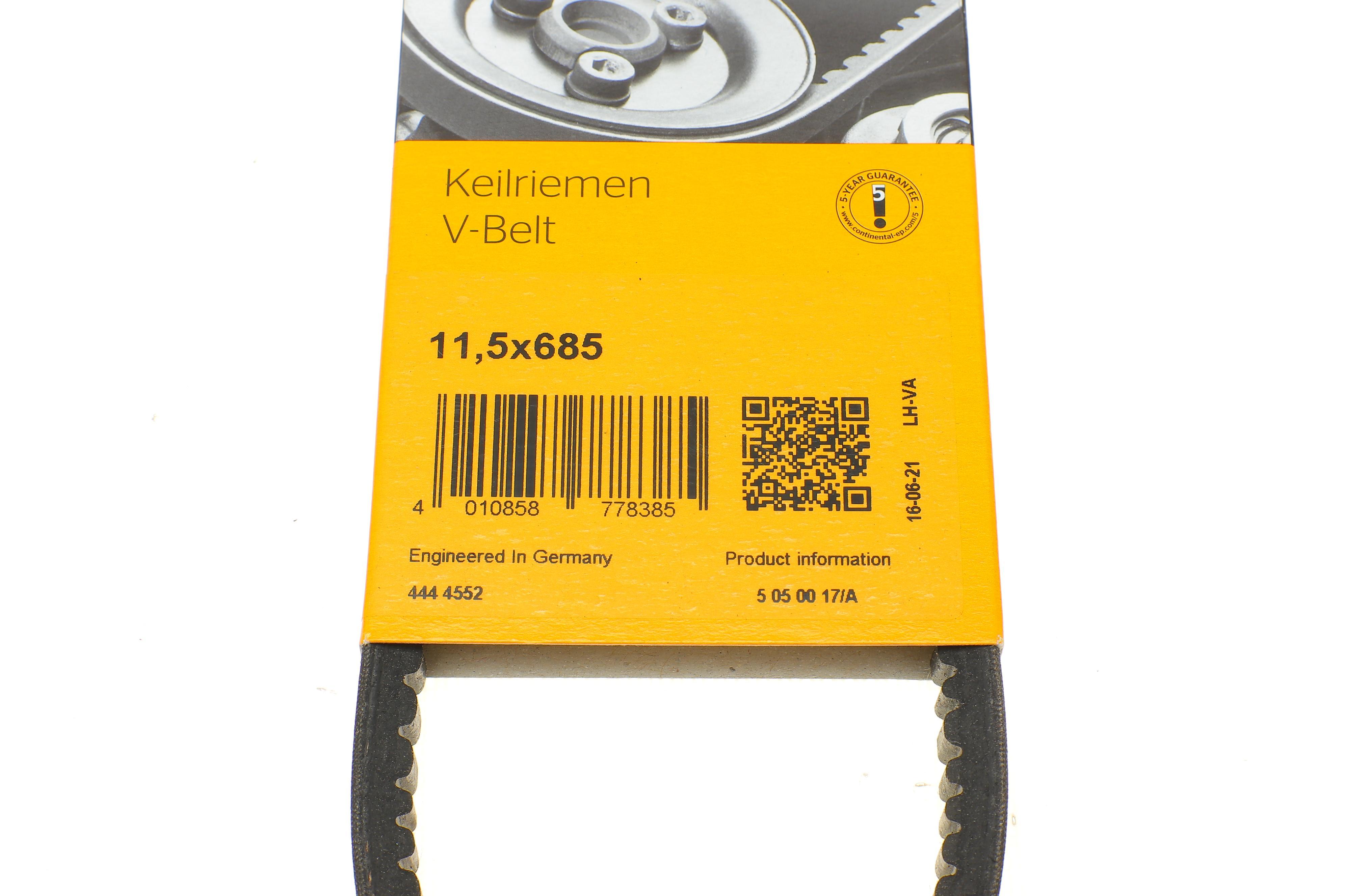 Ремінь генератора VW Caddy/Golf/Passat 1.6-2.0 91-99/Seat Ibiza/Toledo 1.6/2.0 93-02