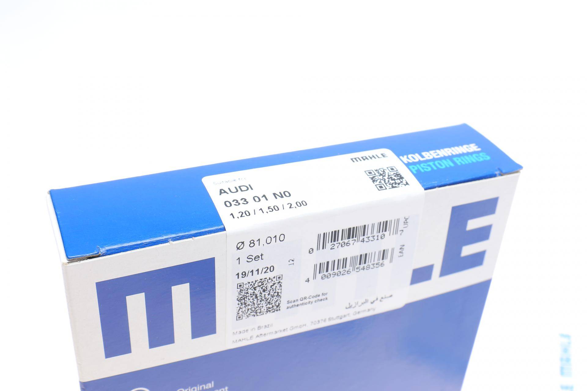 Кільця поршневі VW Golf/Passat/Bora 1.6i (74kW) 98-05 (81.01mm/STD) (1.2-1.5-2)