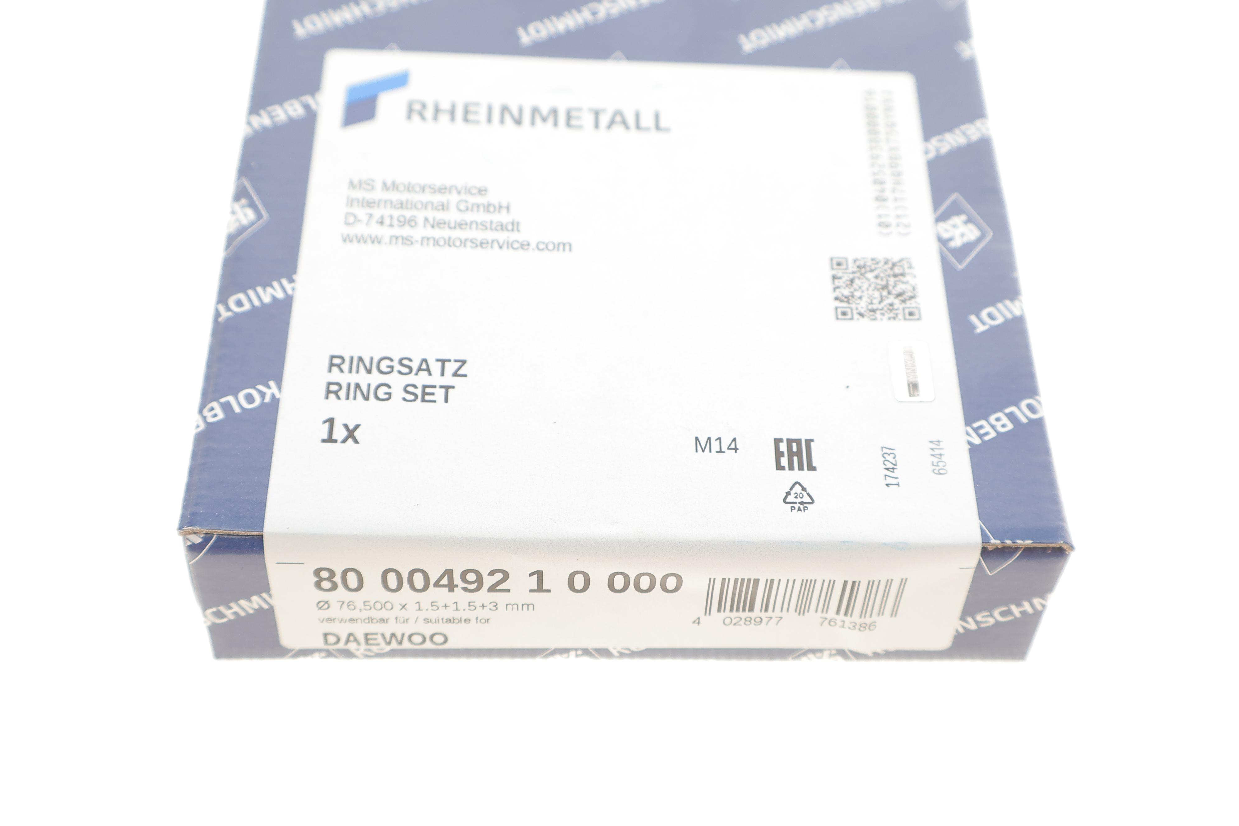 Кільця поршневі Daewoo Lanos 1.4/1.5i 97-01 (76.50mm/STD)