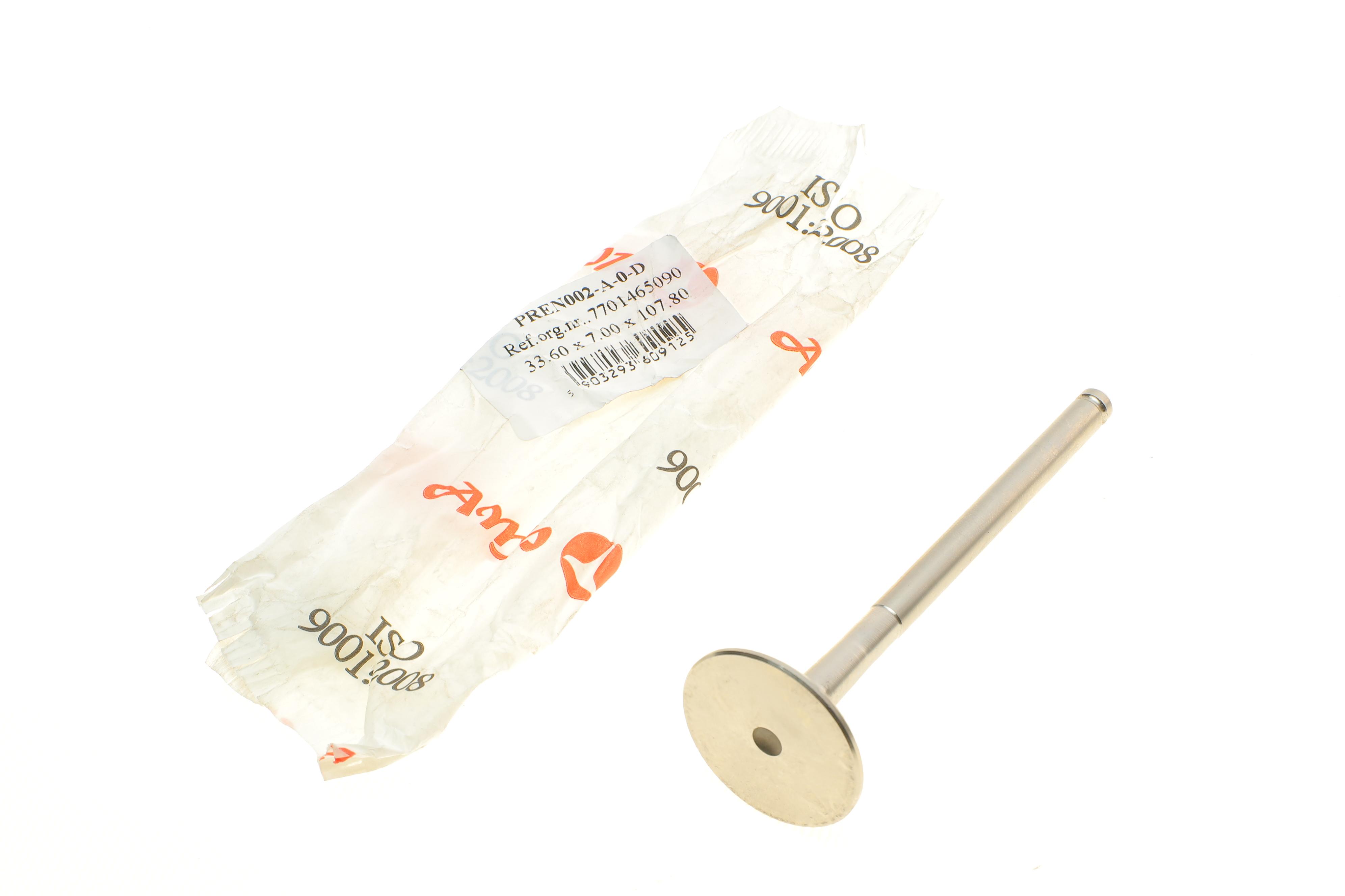 Клапан (випуск) Renault Megane 1.4i/1.6i 96-03/Logan 1.4/1.6 04 (33.6x7x107.8) (вальцювання)