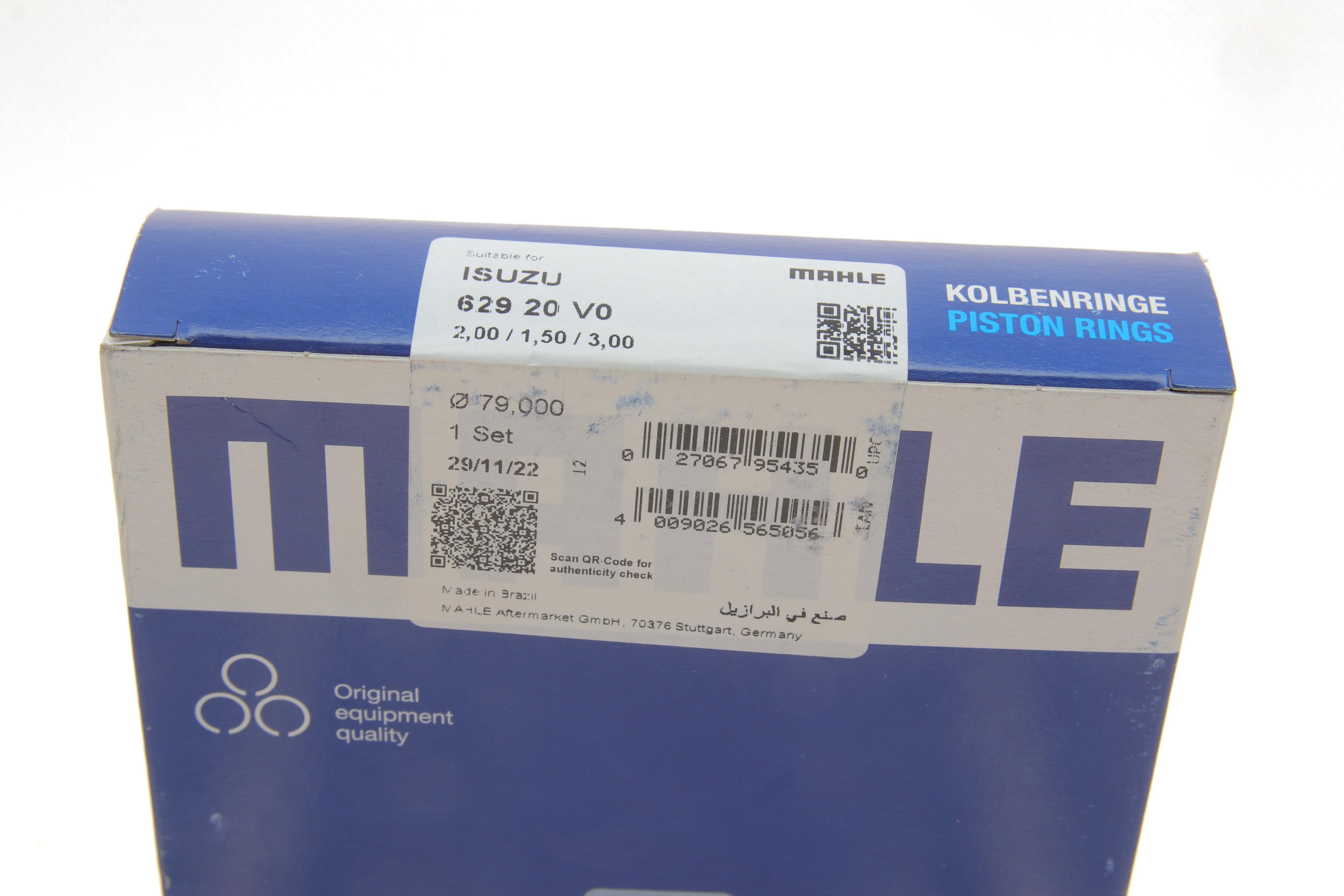 Кільця поршневі Opel Combo 1.7CDTI (79.00mm/STD) (2-1.5-3)