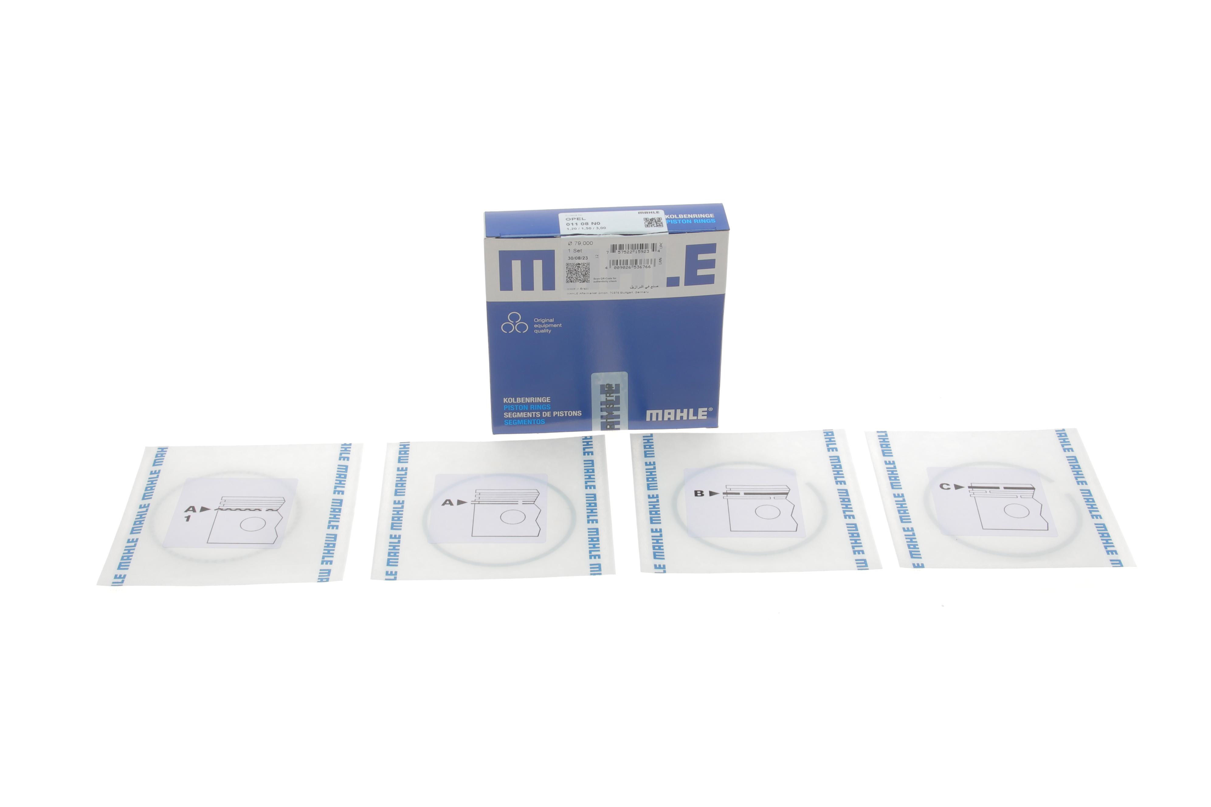 Кільця поршневі Opel Kadett/Astra 1.6i 86-05 (79.00mm/STD) (1.2-1.5-3)