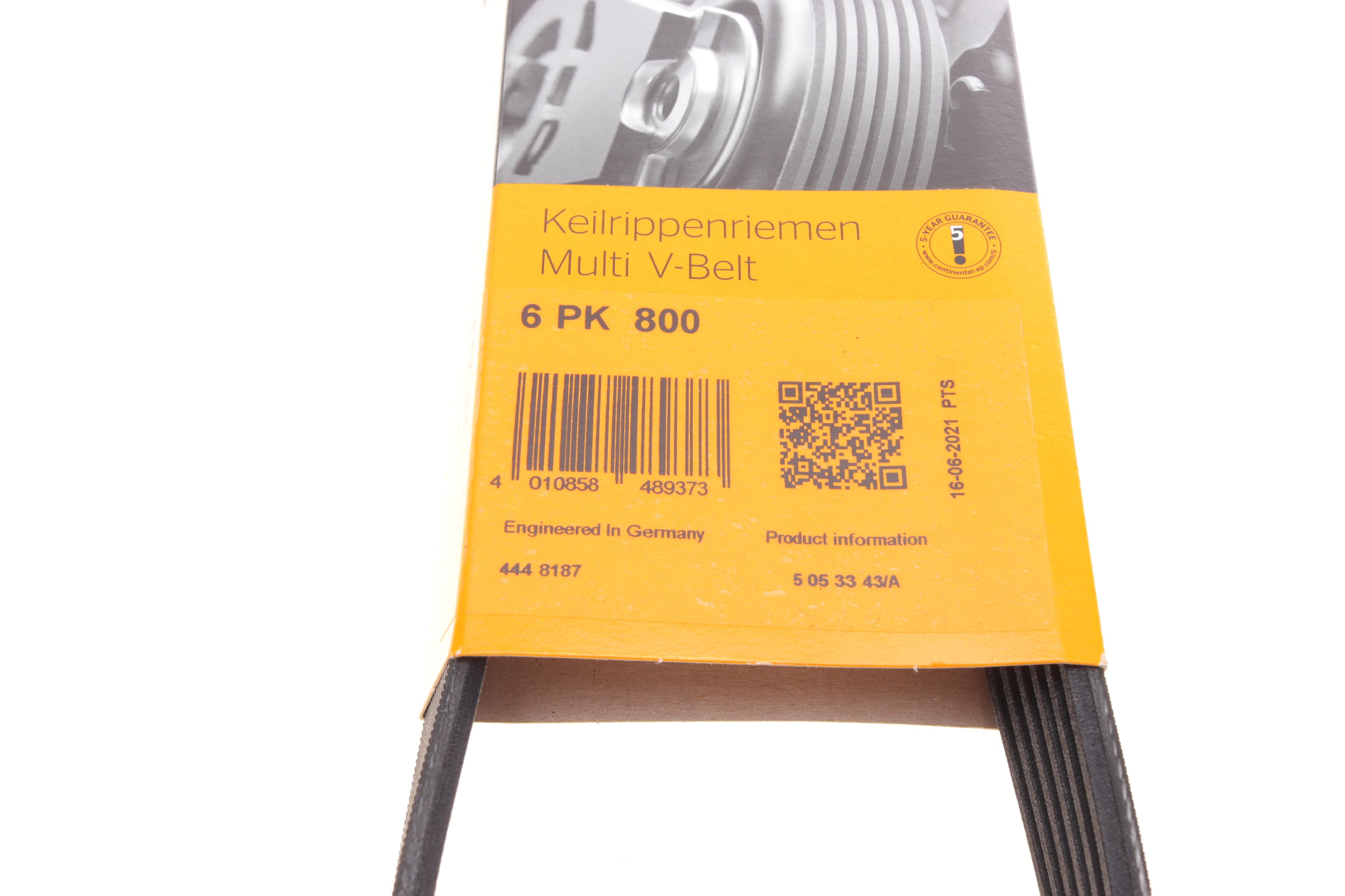 Ремінь генератора Citroen Berlingo/Peugeot Partner 1.6HDI (6PK800)