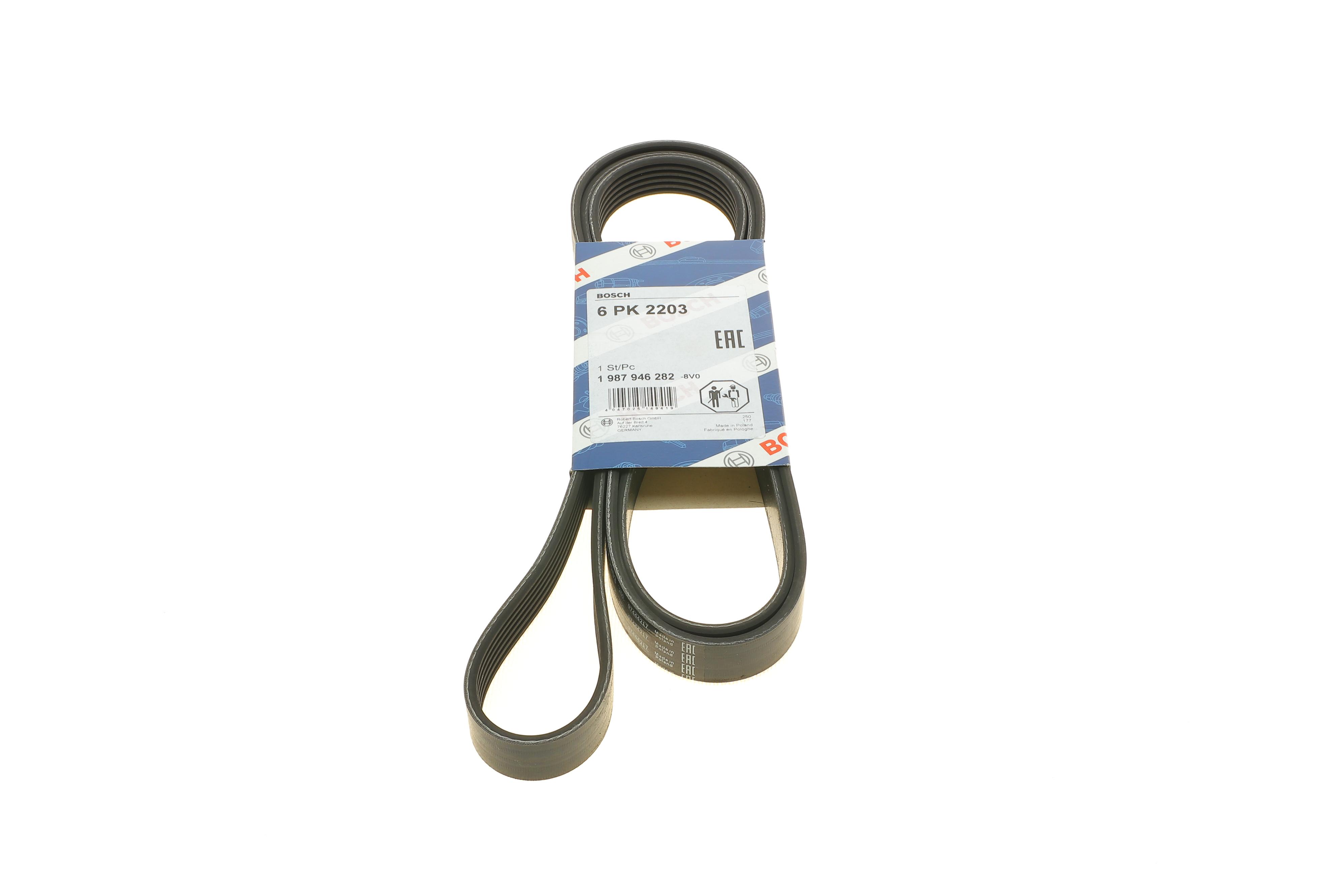 Ремінь генератора MB Sprinter OM611 (-AC) (6PK2203)